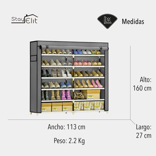 Zapatera Closet 6 Niveles 36 Pares
