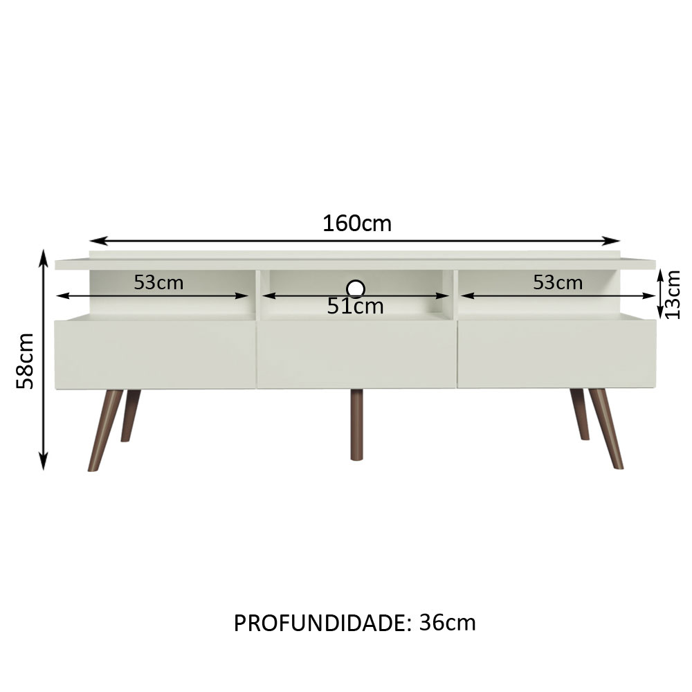 Mueble Mesa Para Tv Rack Londres Madesa 65'' BB