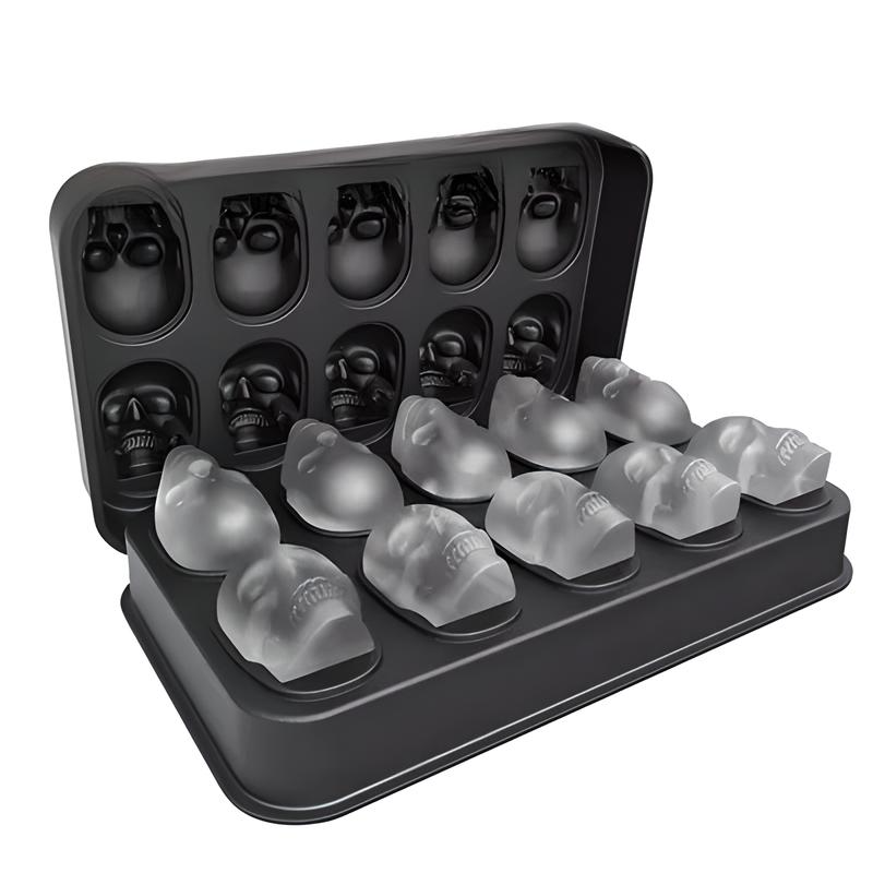 Molde De Hielo Calavera Craneo , Moldes Silicón Para Velas