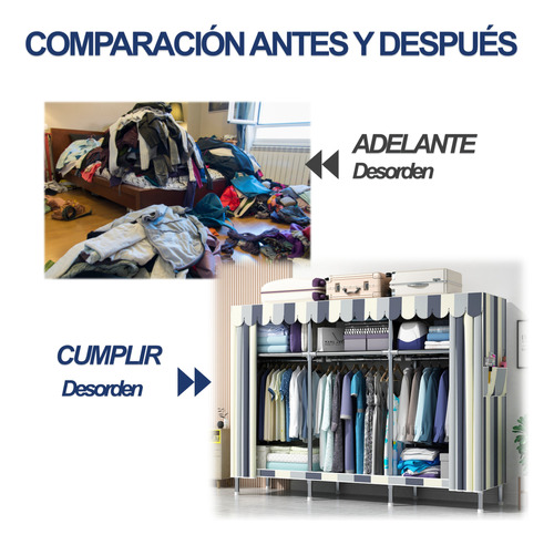 195cm Armario Armable Ropero Armable Reforzado Metal Closet