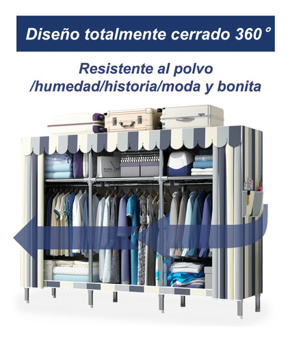 195cm Armario Armable Ropero Armable Reforzado Metal Closet