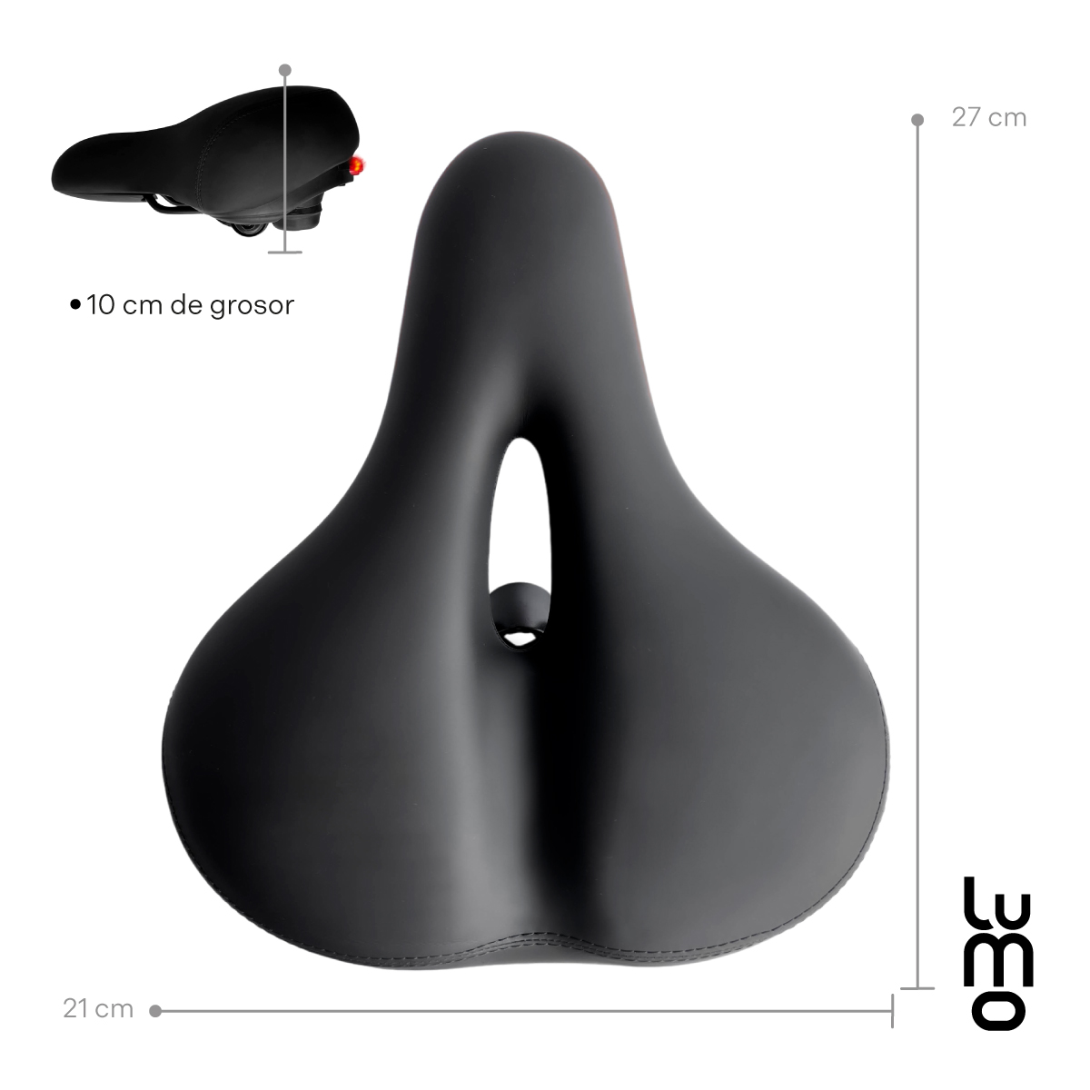 Sillin asiento Bici Luz Ergonomico Comfortable Impermeble 