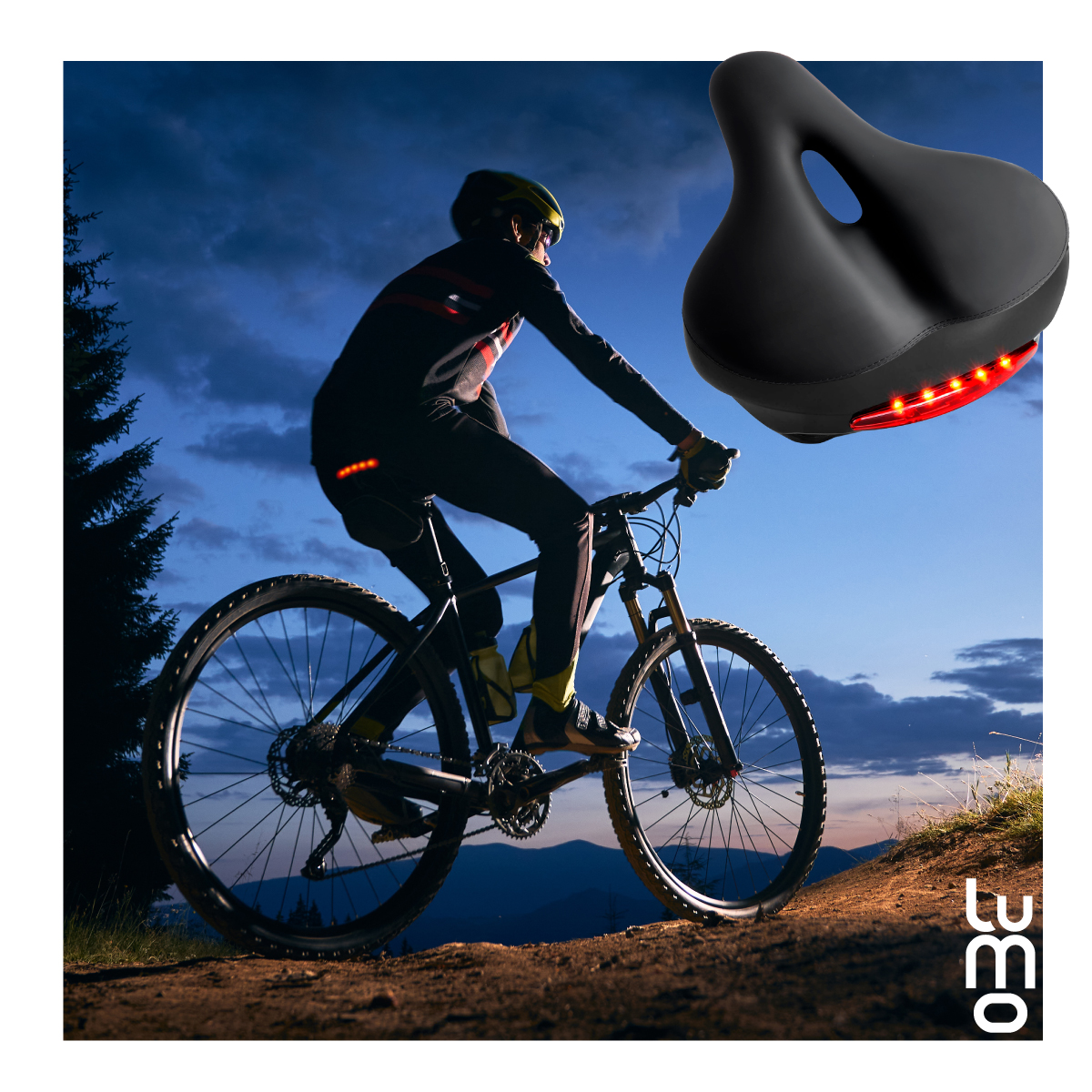 Sillin asiento Bici Luz Ergonomico Comfortable Impermeble 