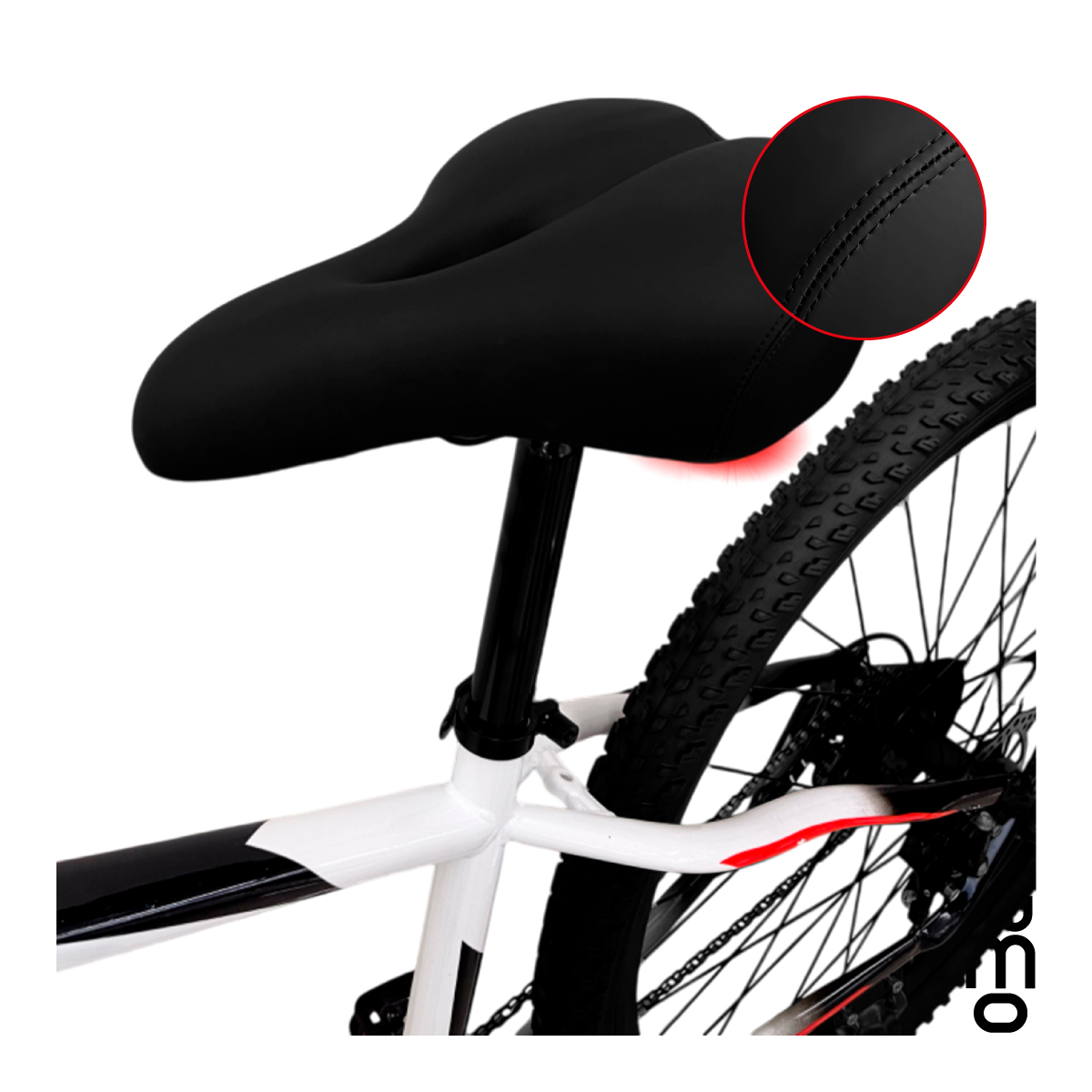 Sillin asiento Bici Luz Ergonomico Comfortable Impermeble 