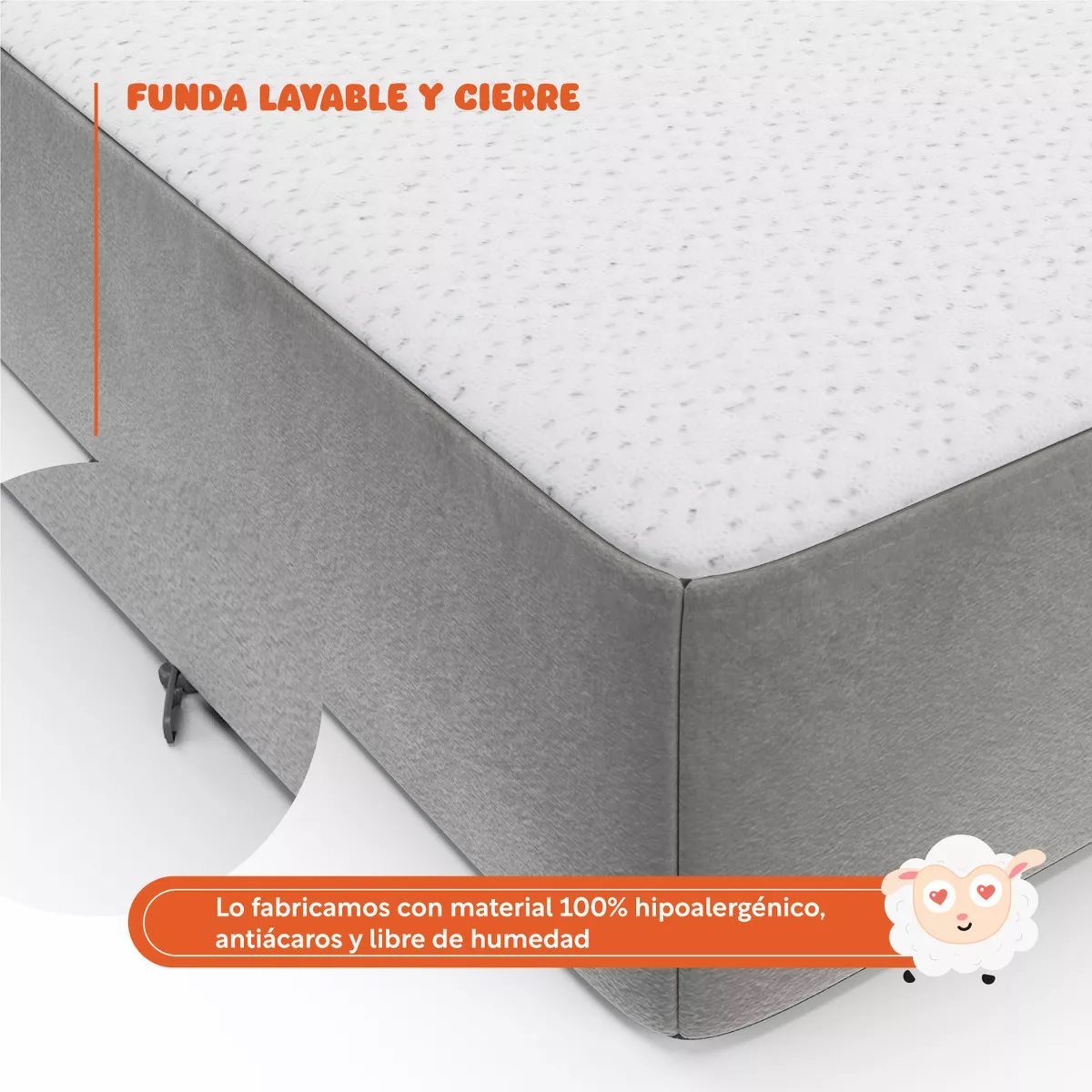 Colchoneta Plegable Individual 80 Cm Con Maleta Transportadora Blanco