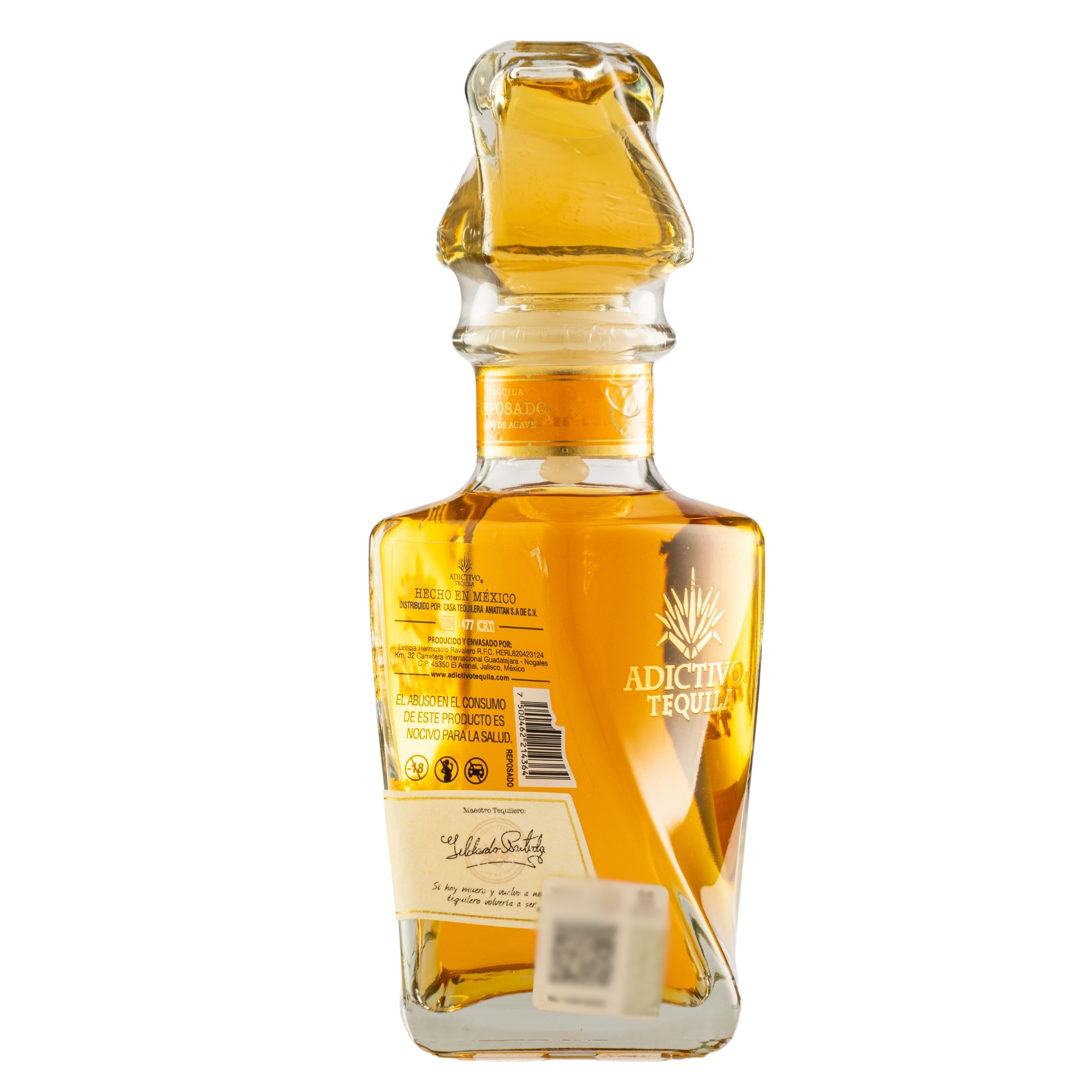 Tequila Adictivo Doble Reposado 100% Agave 375 Ml
