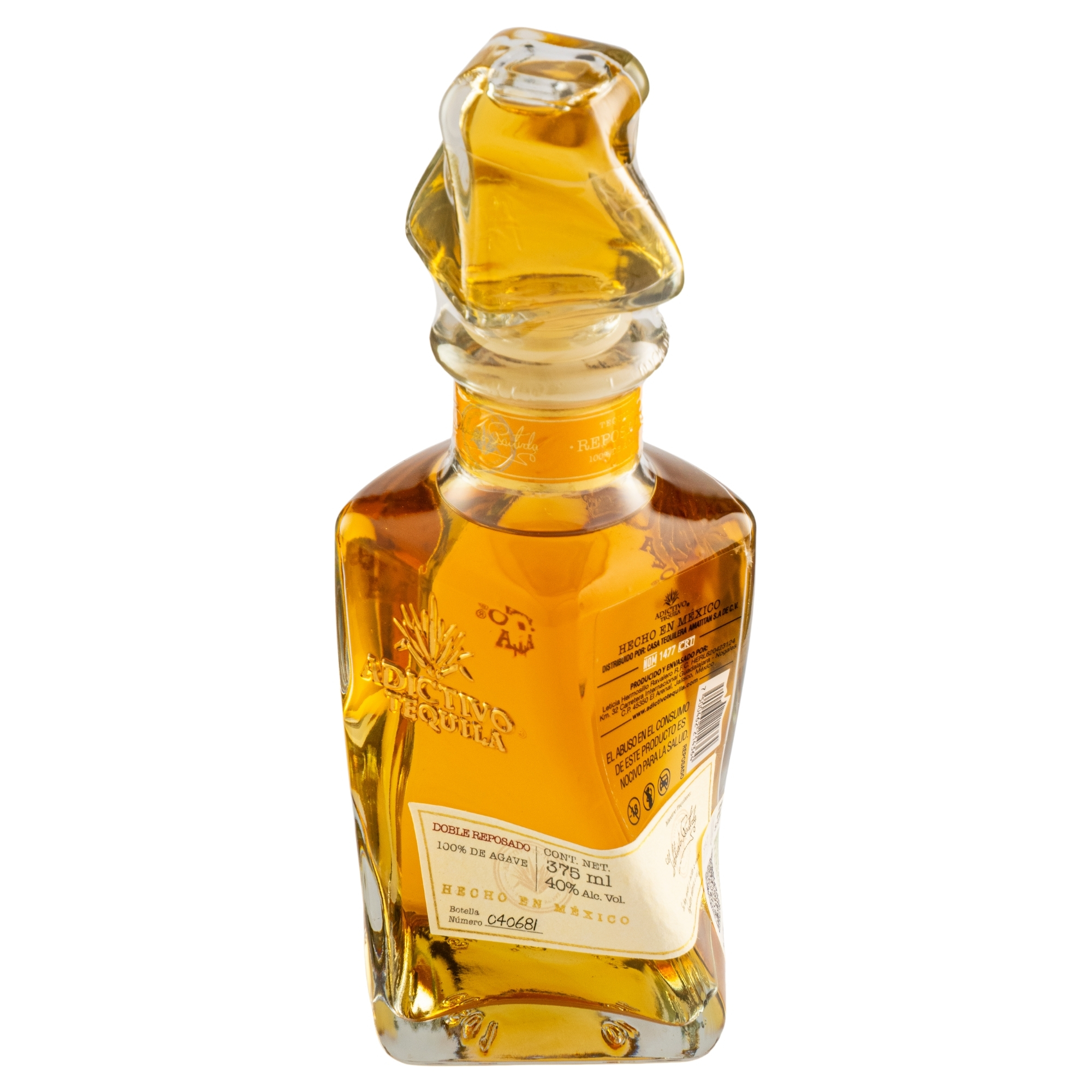 Tequila Adictivo Doble Reposado 100% Agave 375 Ml