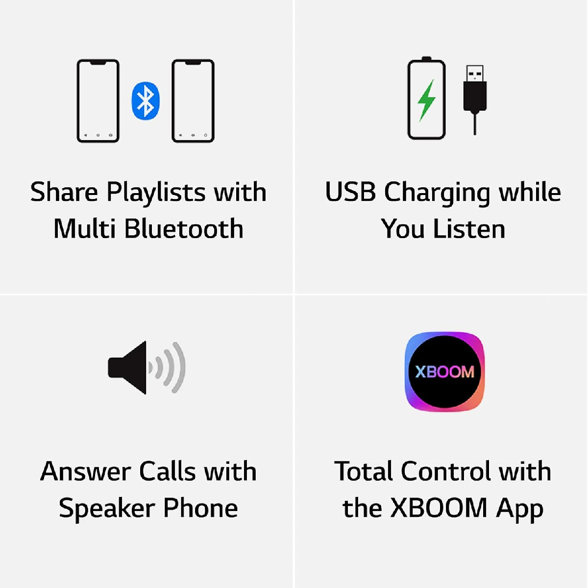 Bocina Bluetooth LG XBOOM Go PL2 Sound Boost 10 horas Negro