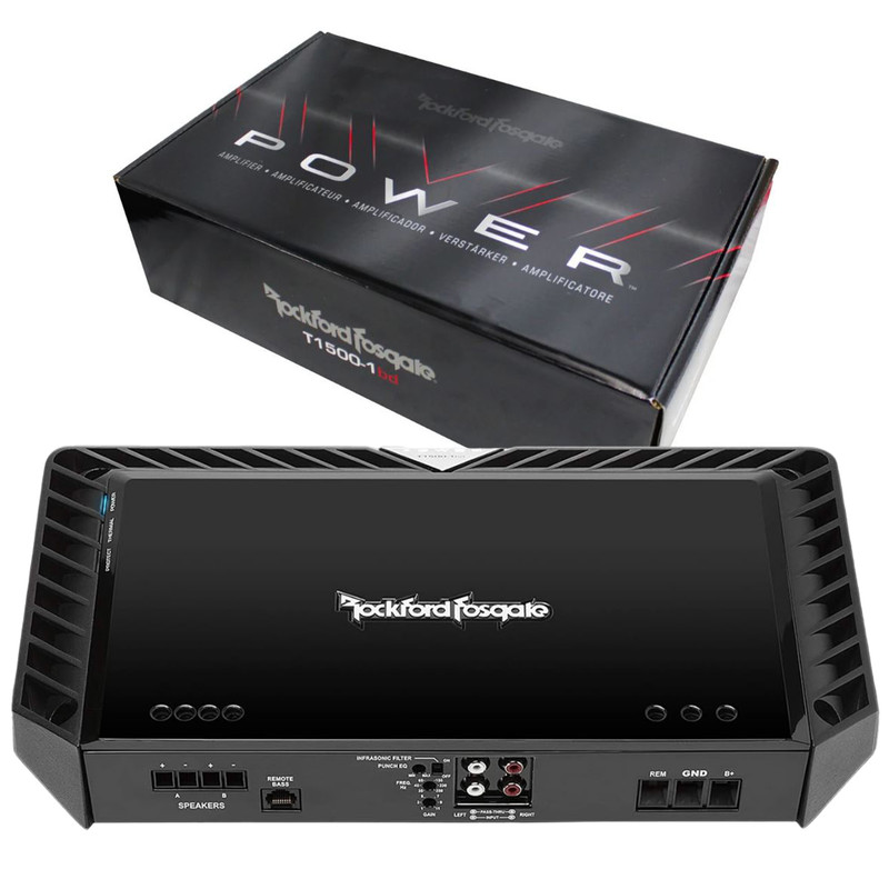 Amplificador Rockford Fosgate T1500-1BDCP 1500W Clase BD 1CH
