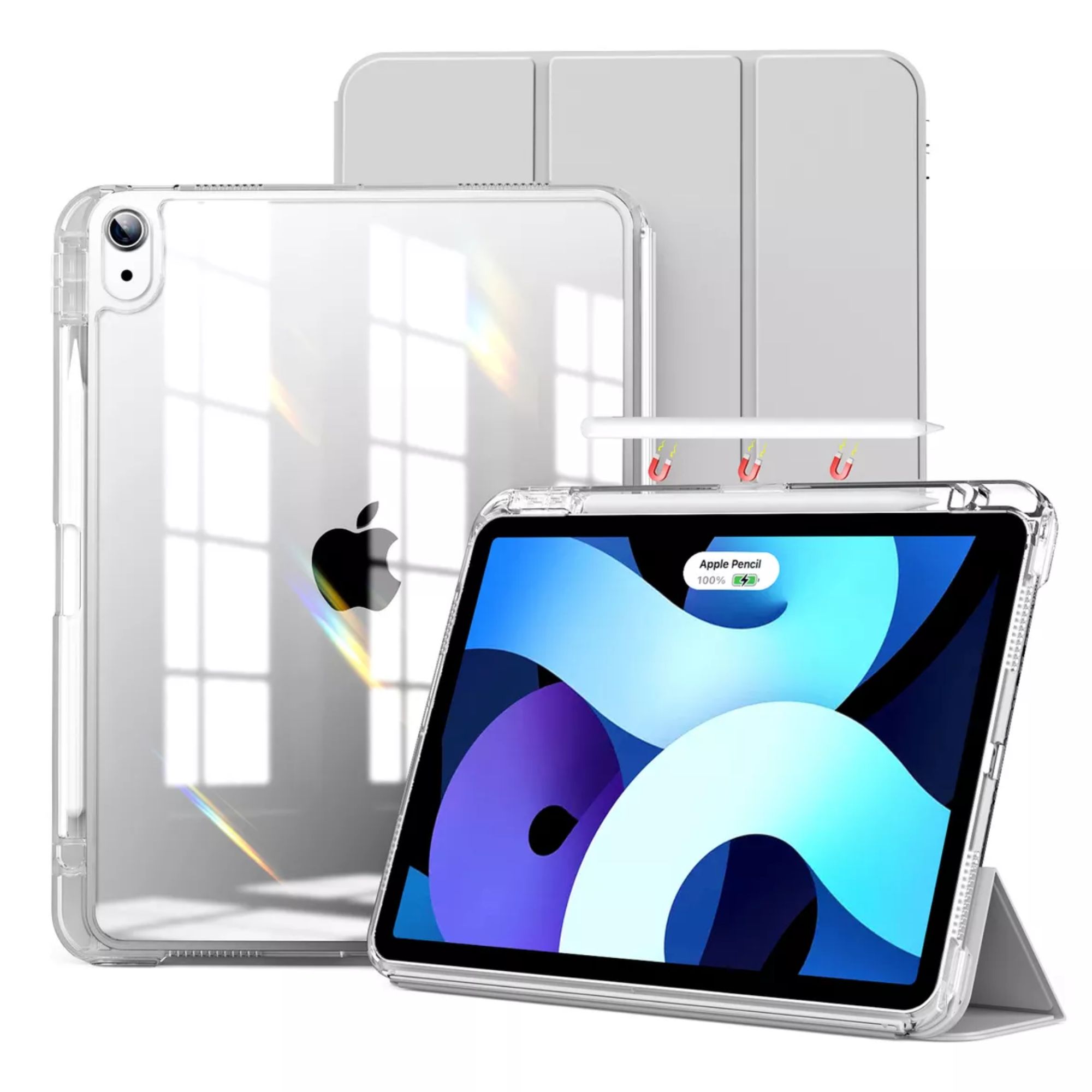 Funda Para iPad Mini 6 2021 8.3 Smart Cover Soporte Plegable Color Gris