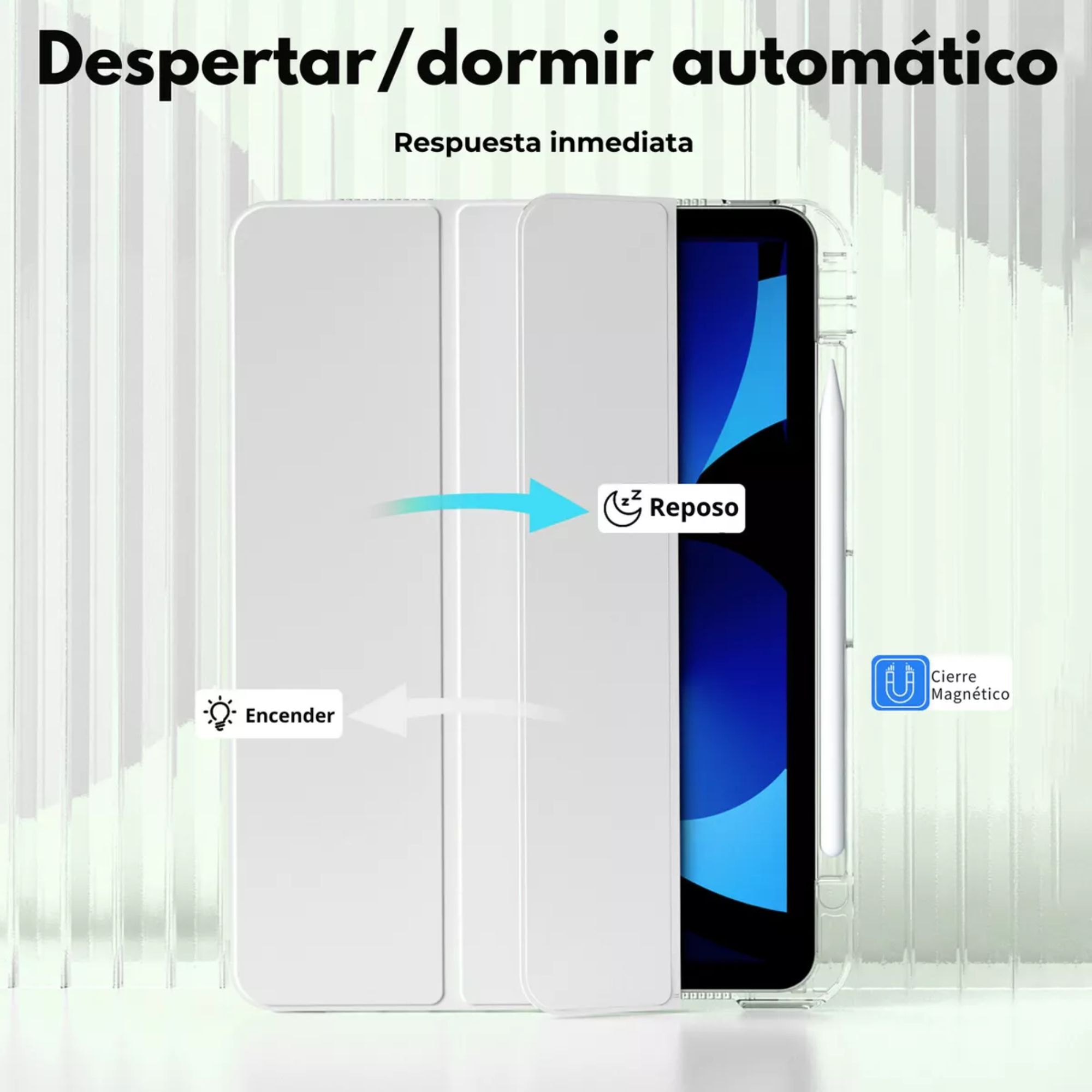 Funda Para iPad Mini 6 2021 8.3 Smart Cover Soporte Plegable Color Gris