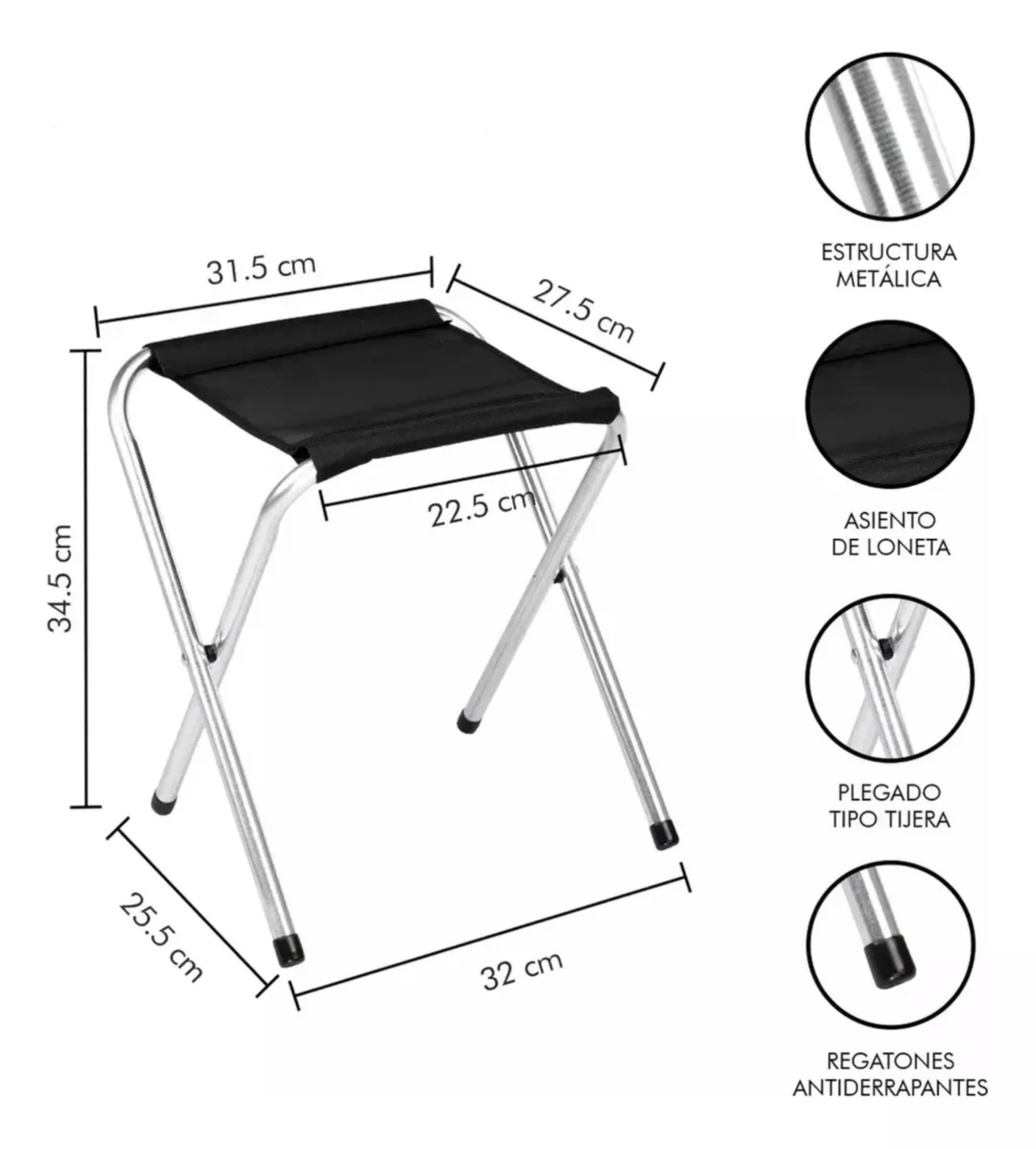 Mesa Plegable Tipo Portafolio 1.20 M Con 4 Sillas Portatil