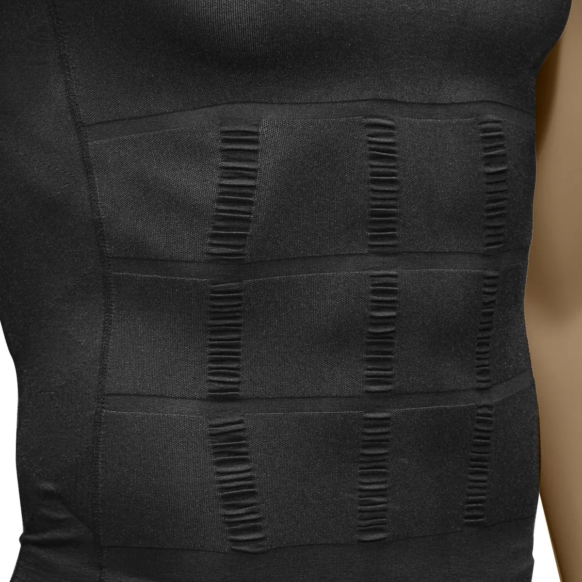 Kit 3pzs Playeras Faja Reductora Moldeadora Para Hombre Negro Talla M