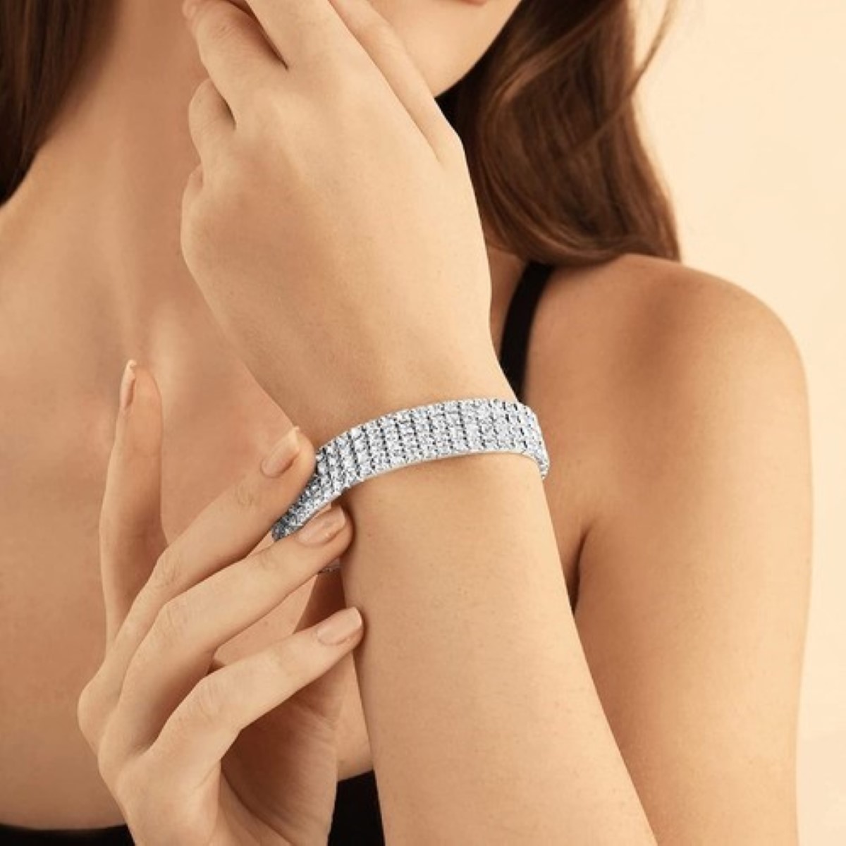 Conjunto De Joyas De Lujo Collar Pendientes Pulsera Anillo plata