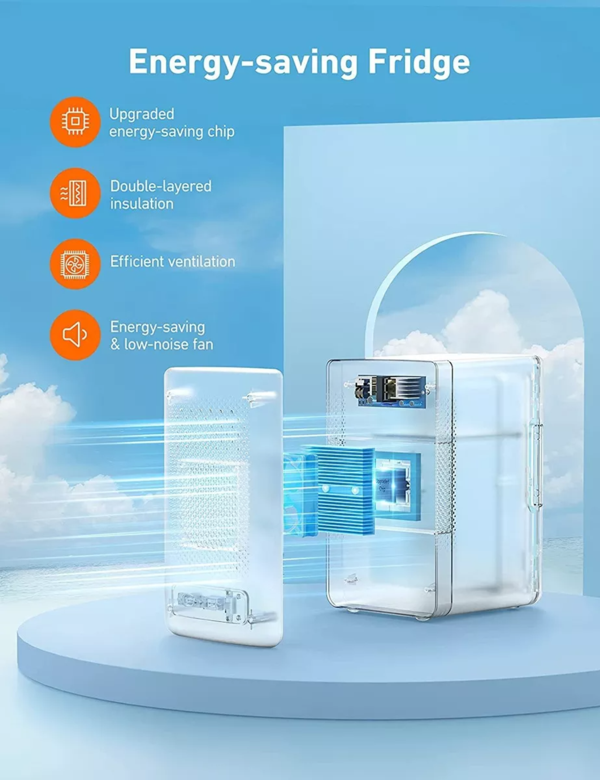 Minirefrigerador Astroai 2.0 De 6 Litros Para Maquillaje Y C