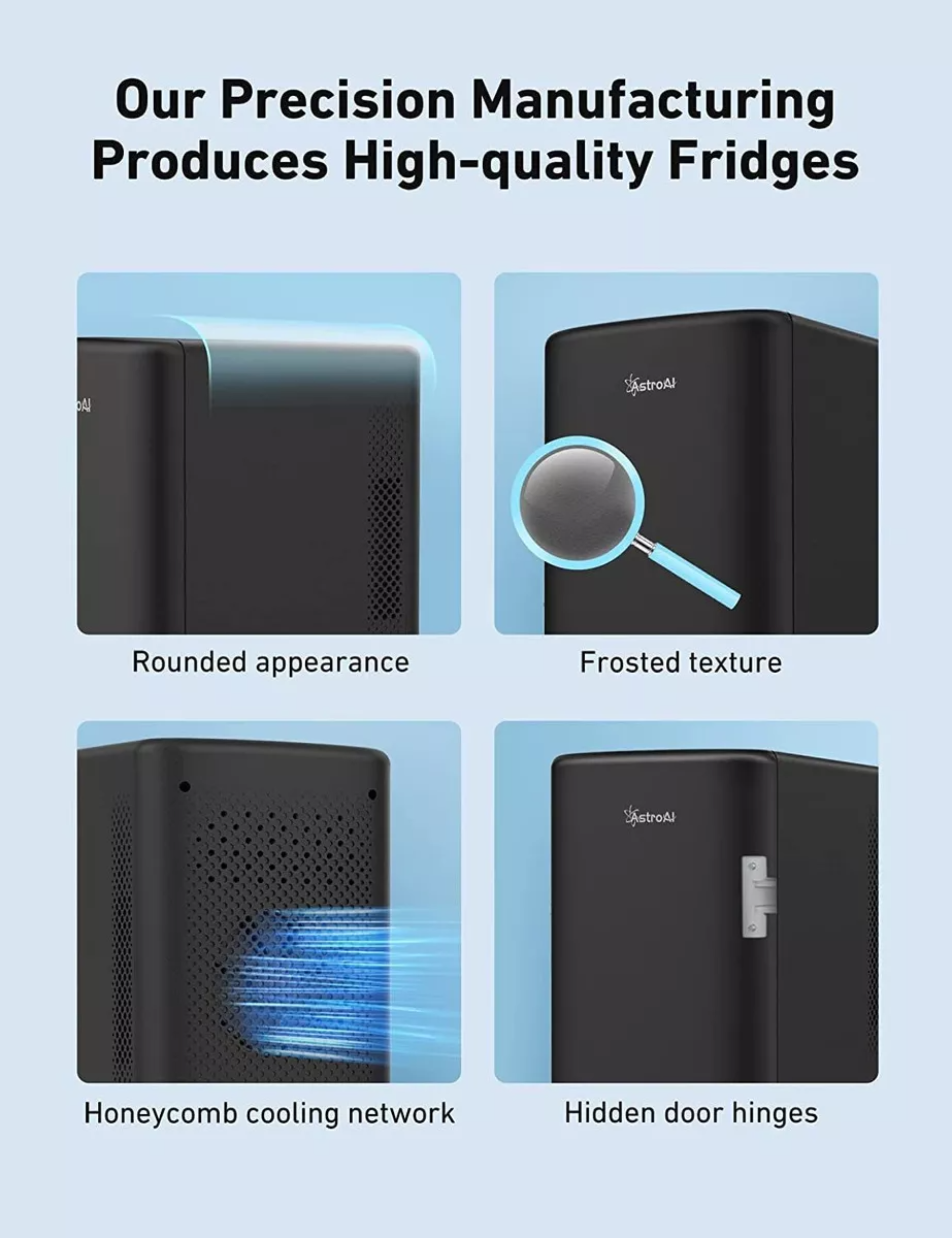 Minirefrigerador Astroai 2.0 De 6 Litros Para Maquillaje Y C