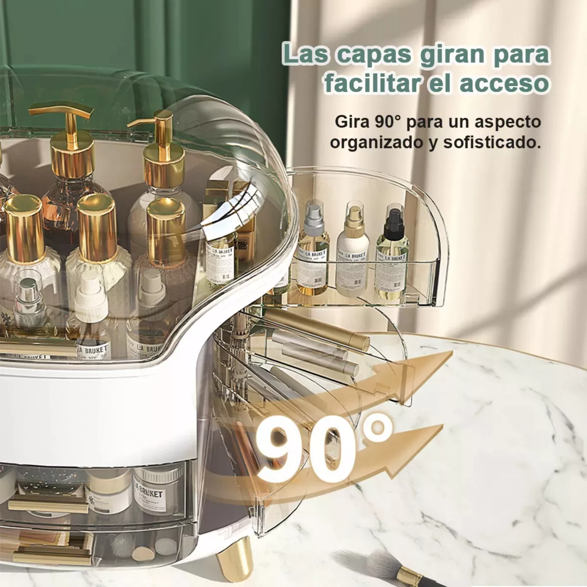 Organizador De Acrilico Maquillaje Almacenamiento Gama Alta