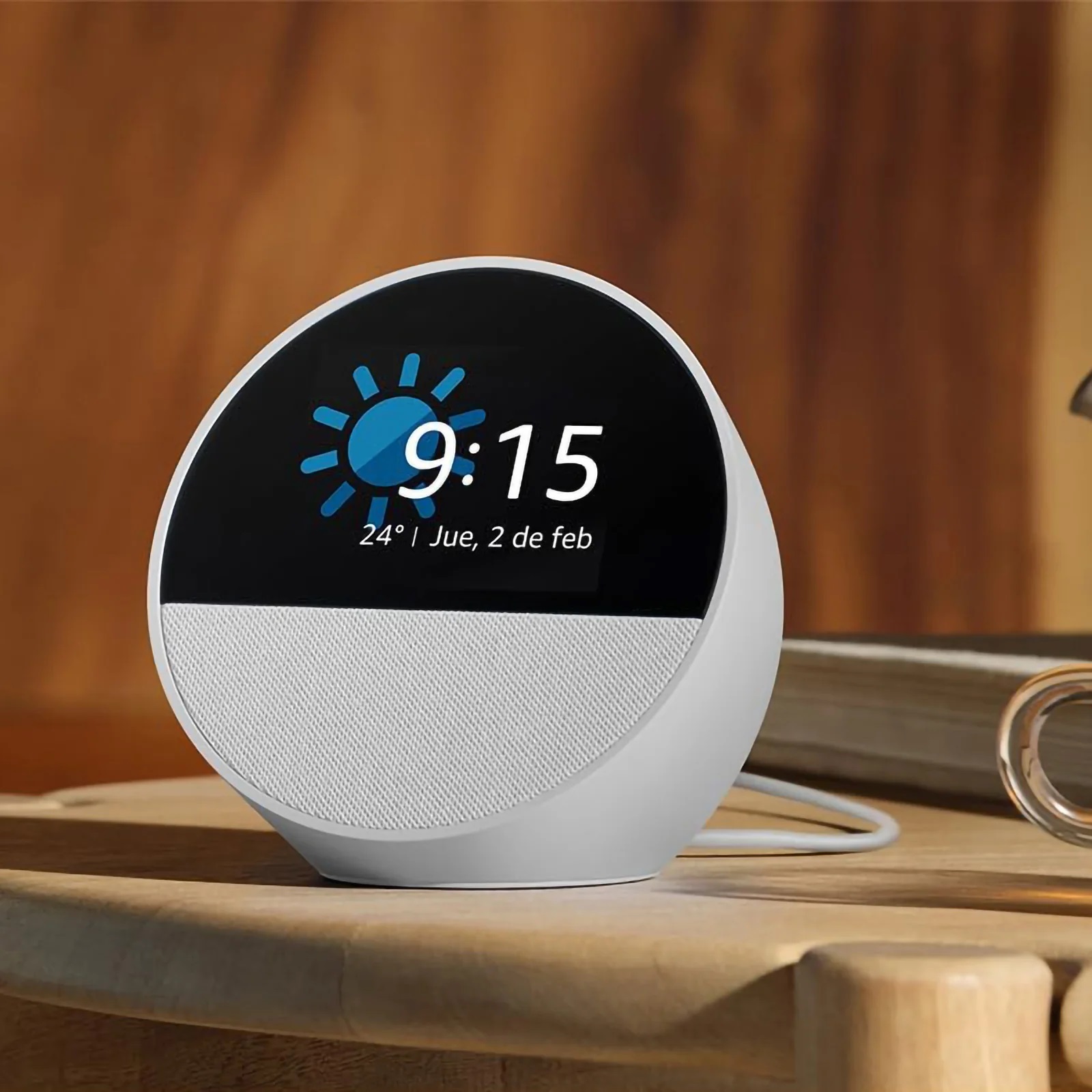 Bocina Inteligente Alexa Echo Spot Blanca