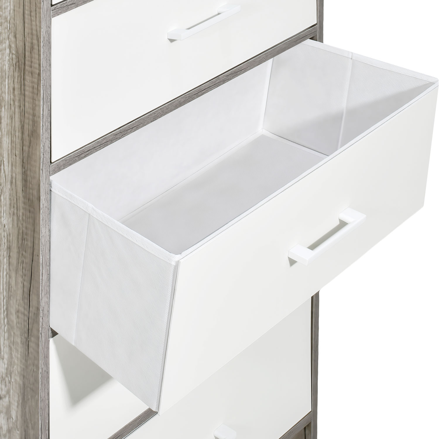 Mueble Comoda Cajonera 5 Cajones Tela Estructura Acero Mdf