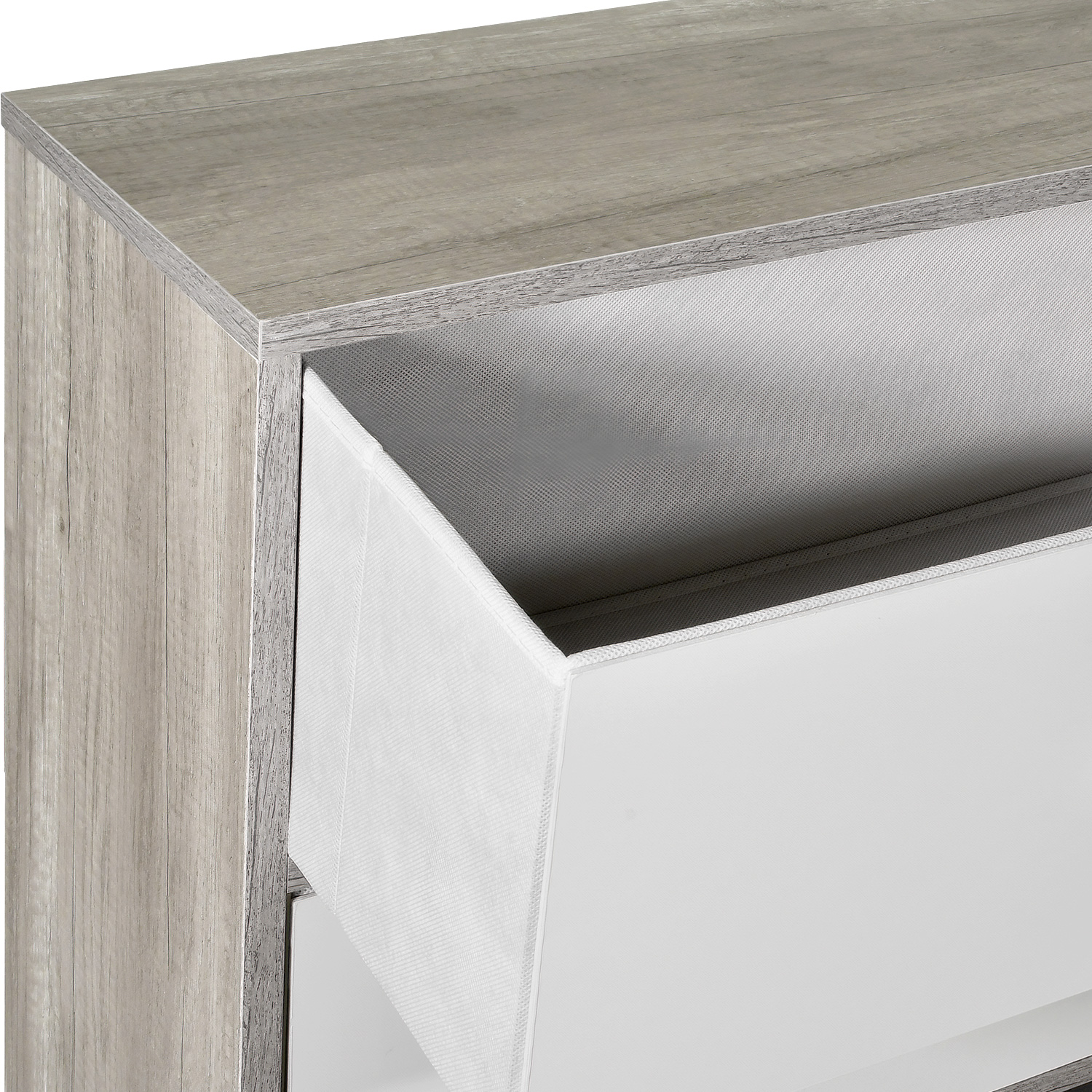 Mueble Comoda Cajonera 6 Cajones Tela Estructura Acero Mdf