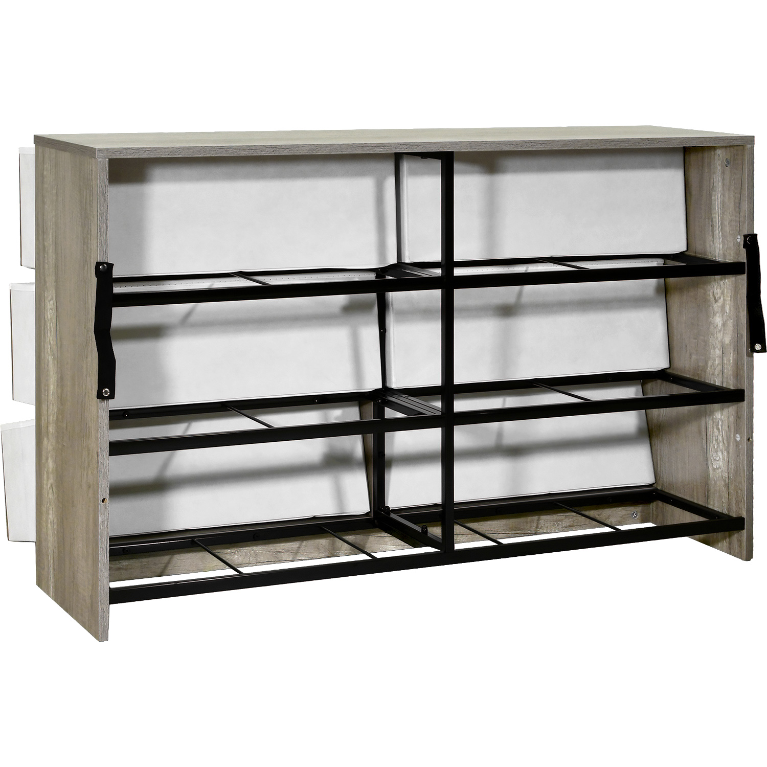 Mueble Comoda Cajonera 6 Cajones Tela Estructura Acero Mdf