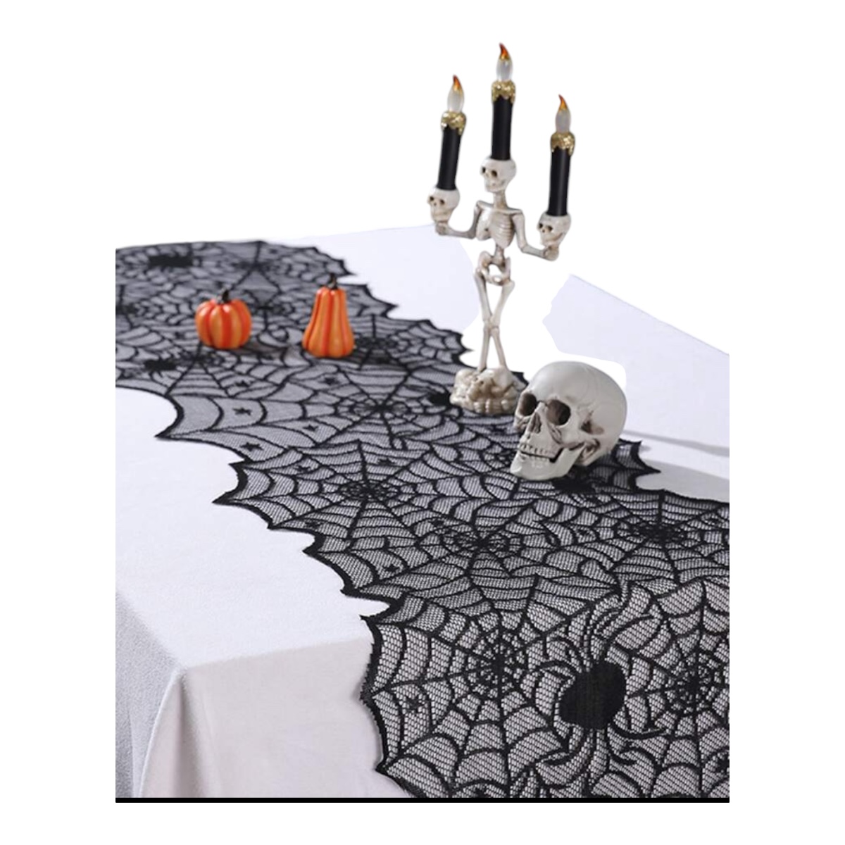 Camino Corredor De Mesa Halloween Día De Muertos Arañas