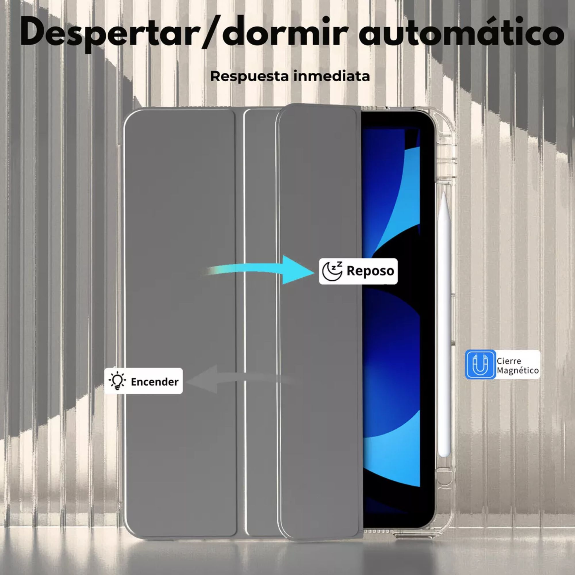 Funda Para iPad Pro 11 2018/2020/2022 Smart Cover Soporte Color Negro