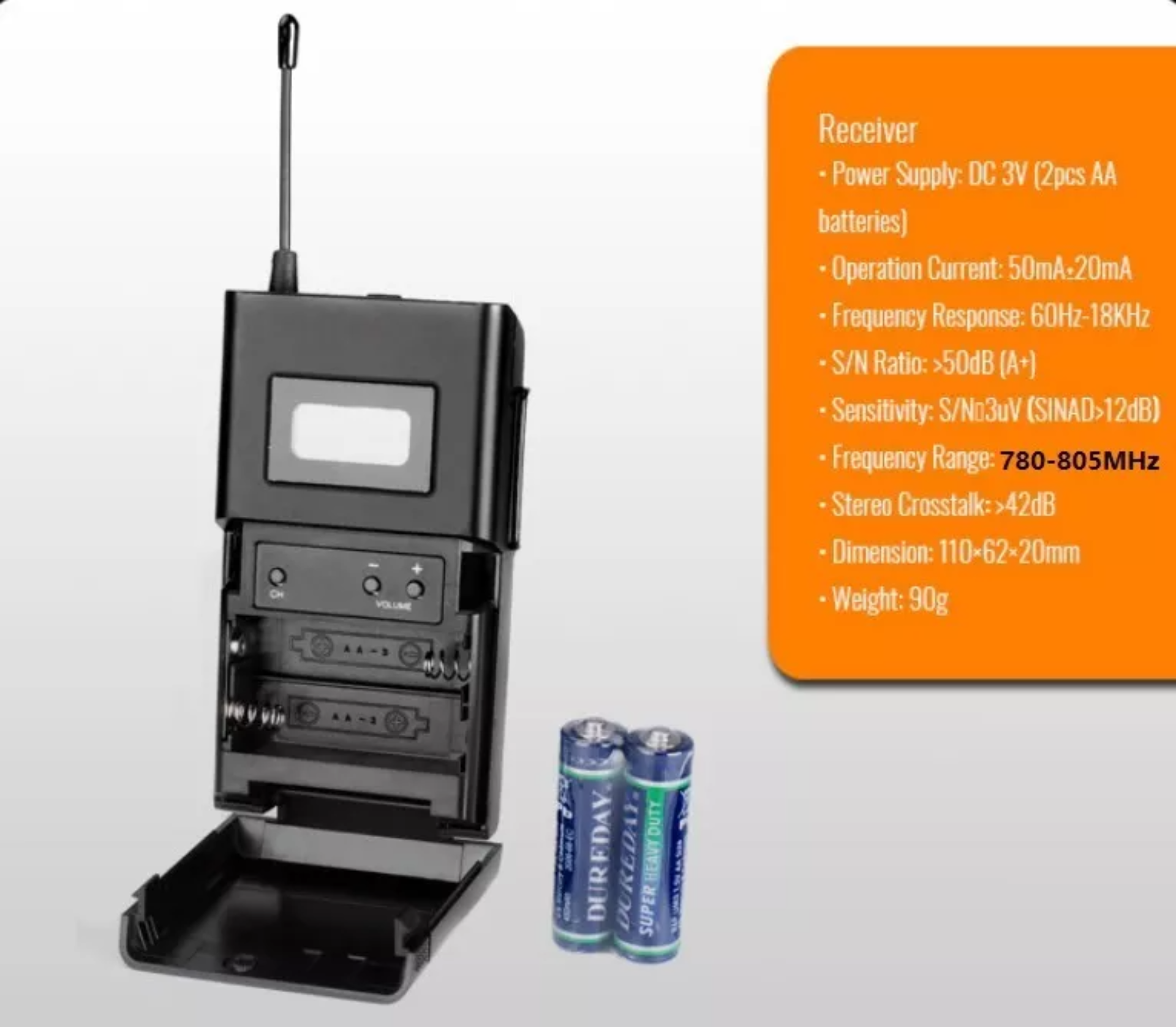 Receptor Takstar Wpm-200r Del Sistema Transmisión Audio