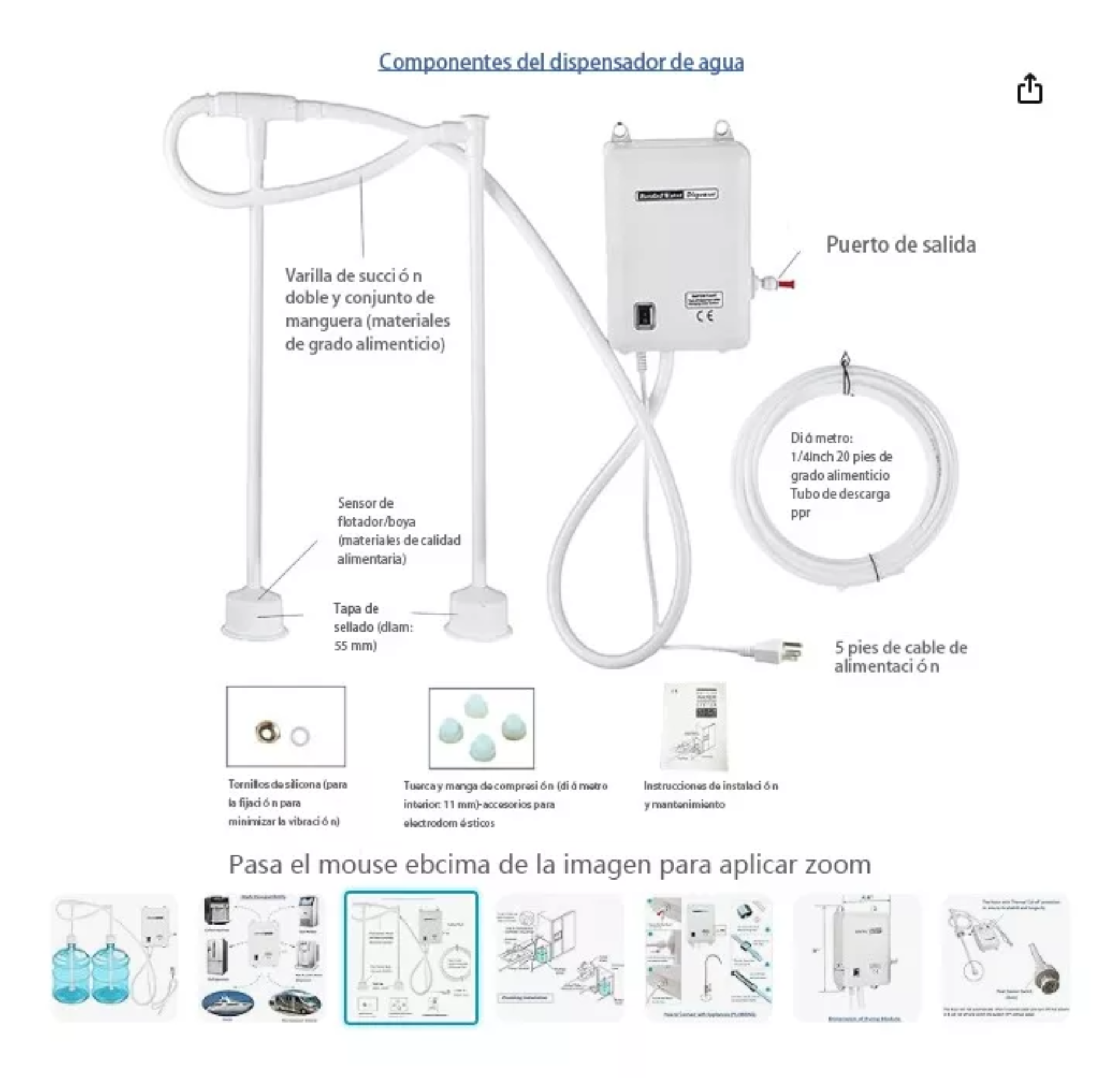 Bomba De Agua Para Refrigerador Dispensador De Agua E Hielo