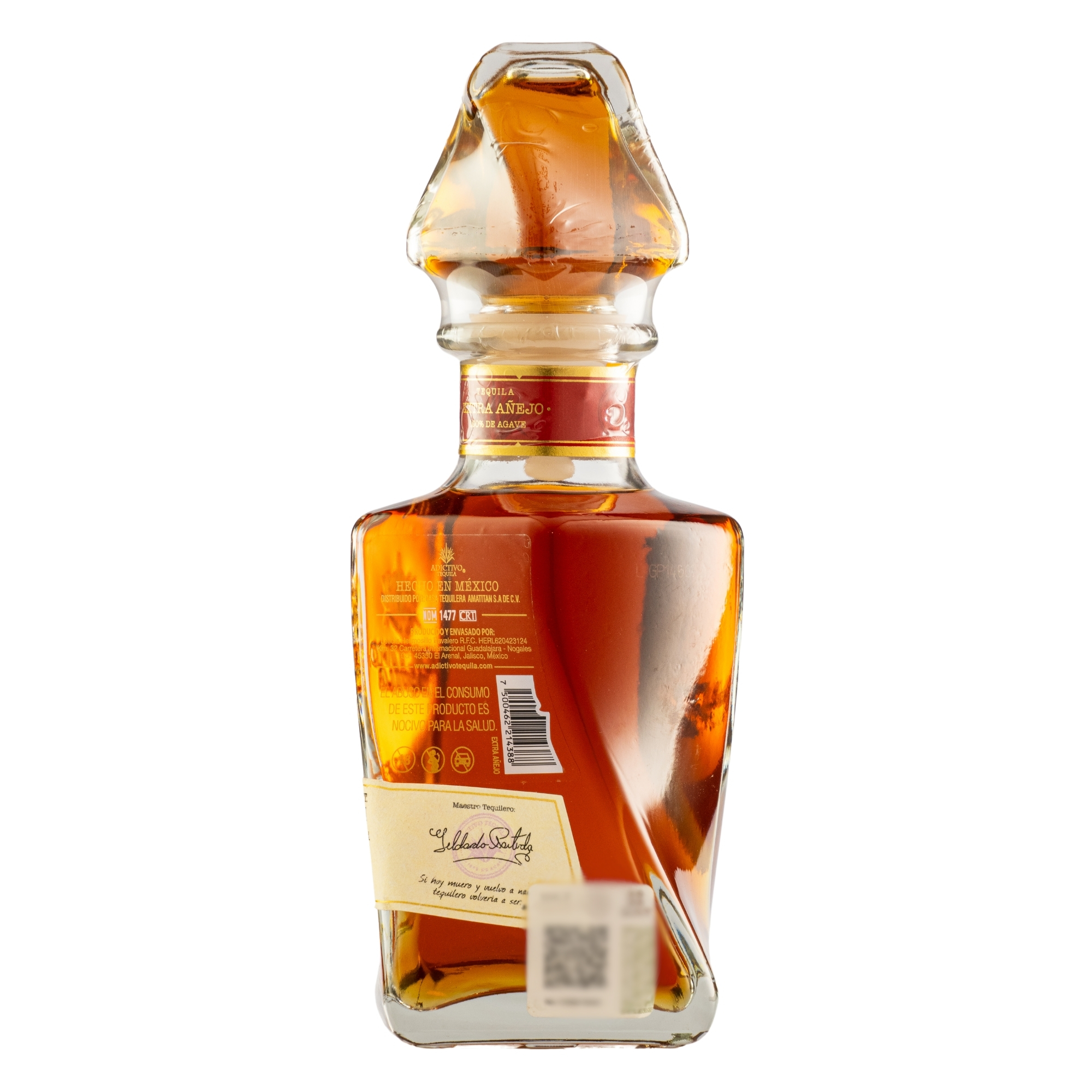 Tequila Adictivo Extra Añejo 100% Agave 375 Ml