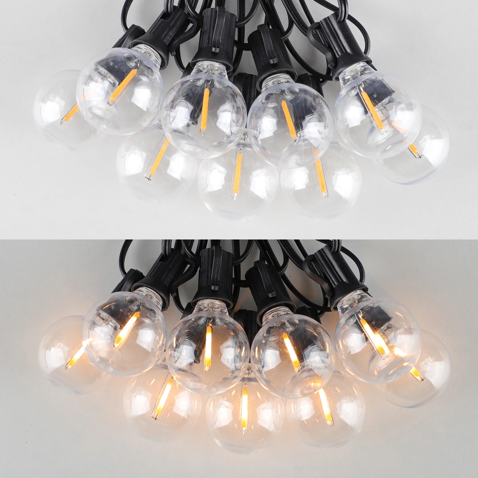 Guirnalda tira luces 7.6M exteriores bombilla Led impermeable inastillable cadena decoración Patio