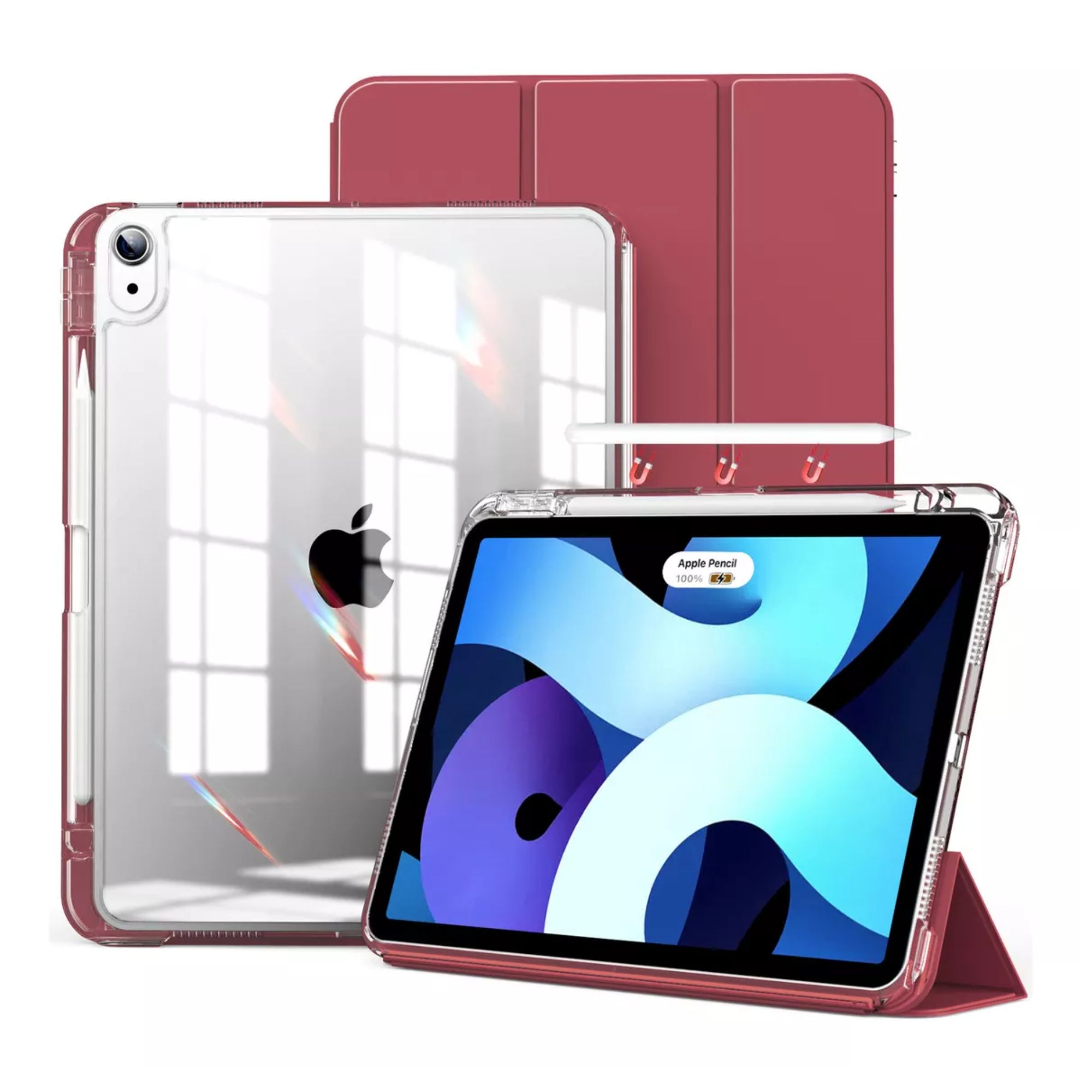 Funda Para iPad Pro 11 2018/2020/2022 Smart Cover Soporte Color Rojo