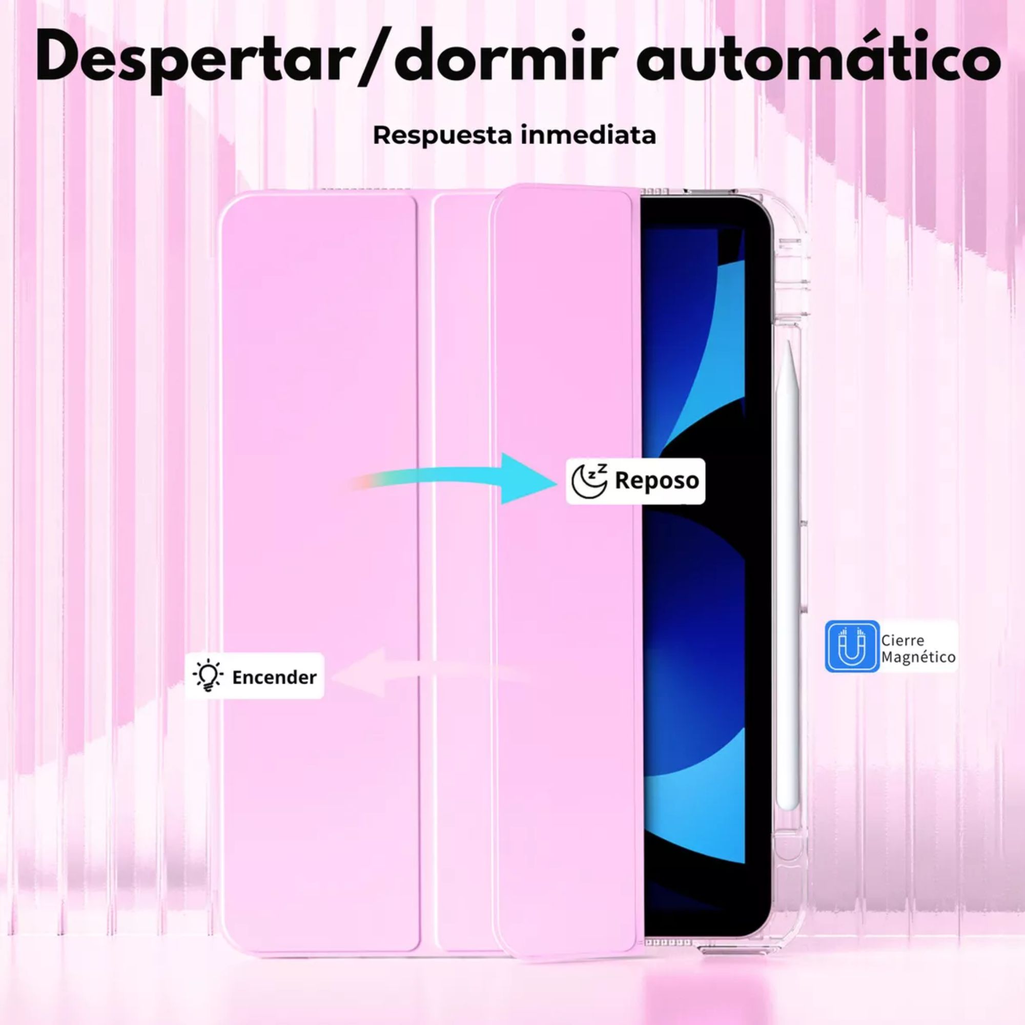 Funda Para iPad Pro 11 2018/2020/2022 Smart Cover Soporte Color Rosa