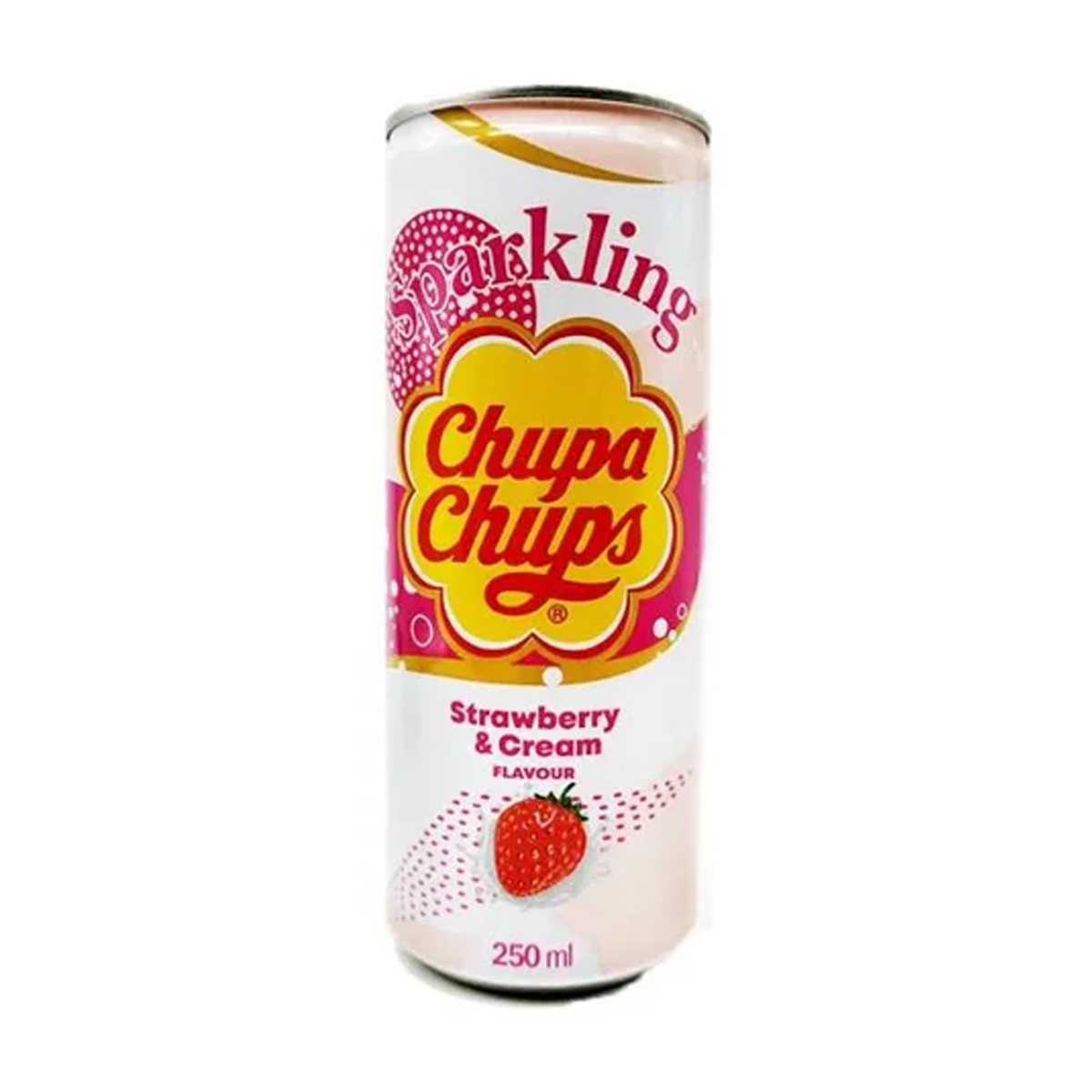 Refresco Coreano Chupa Chups 250 ml Sabor Fresas con crema