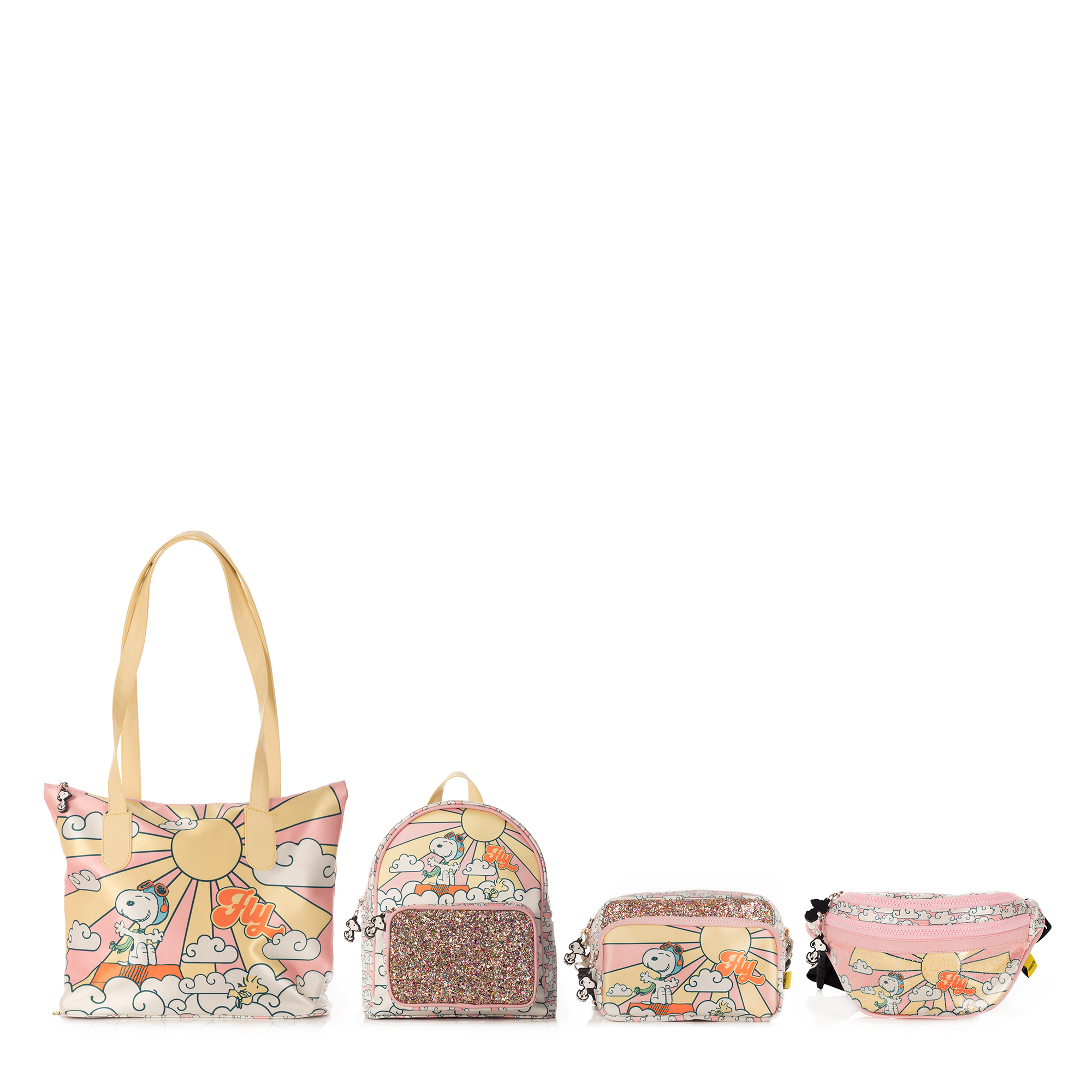 Set SNOOPY FLY FLY FLY Peanuts Original 4 Piezas