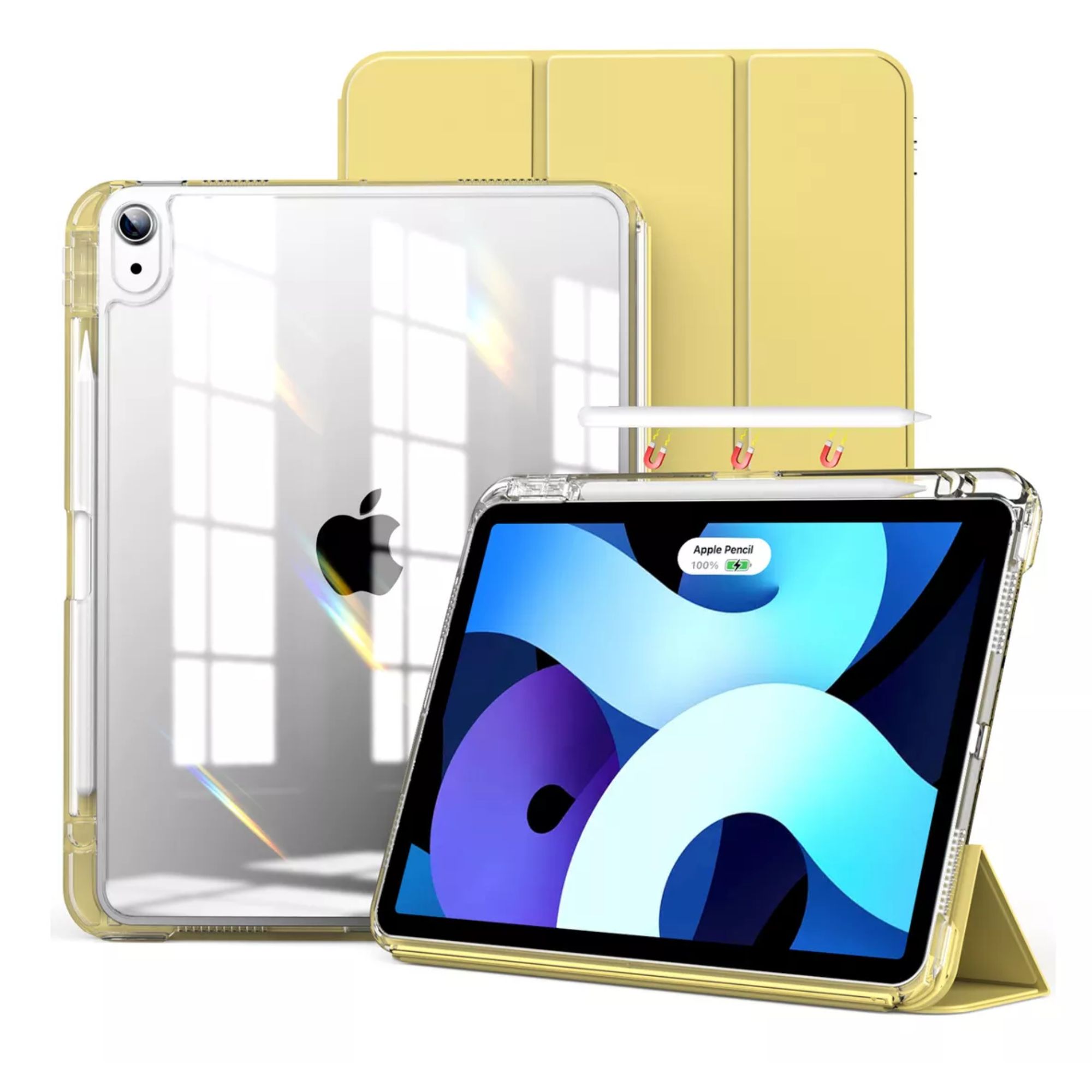 Funda Para iPad 7th/8th/9th 10.2 Smart Cover Con Soporte Color Amarillo