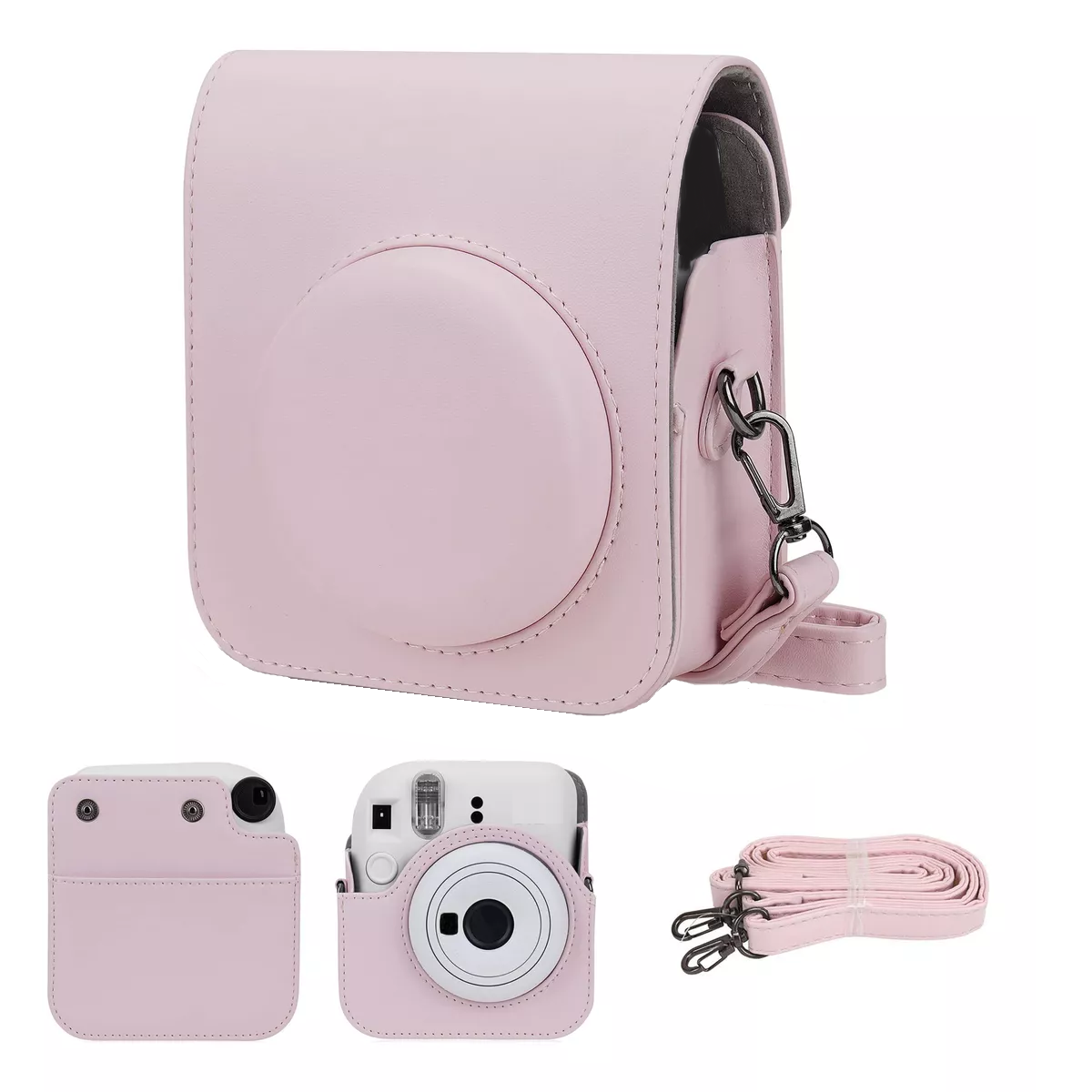 Funda Para Instax Mini 11/12 Vinil Estuche Cámara Rosa