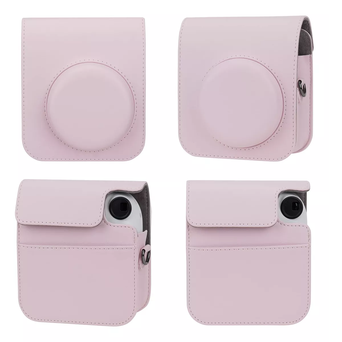 Funda Para Instax Mini 11/12 Vinil Estuche Cámara Rosa