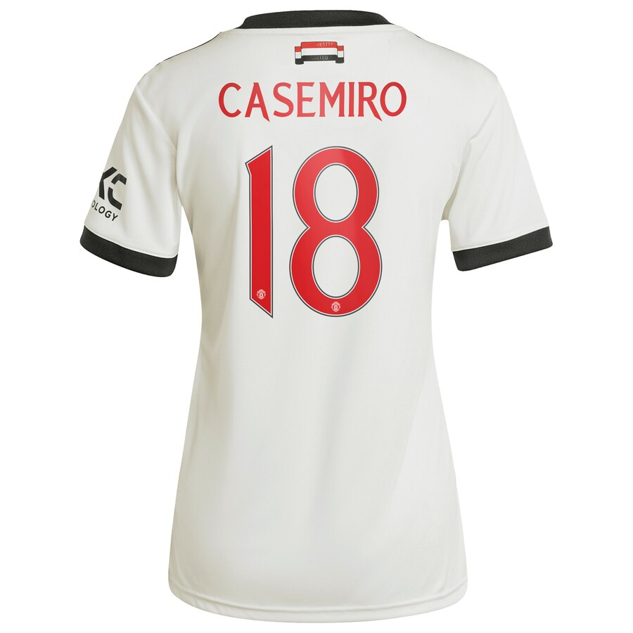 Nuevo! Jersey Manchester United 2024/2025 Tercero Blanco Europa League Casemiro 18 Talla L