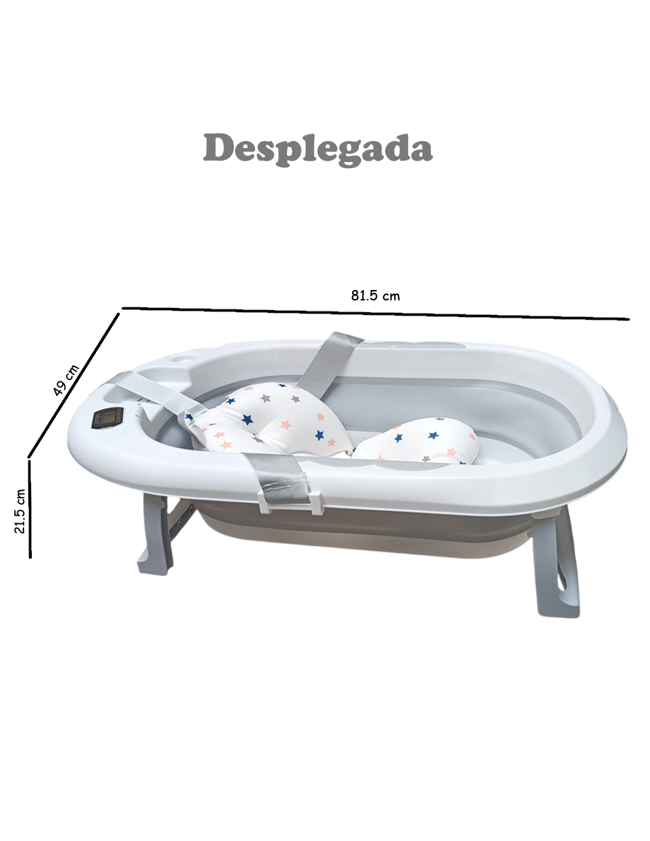 Bañera Tina De Baño Para Bebe Plegable Portátil con Cojín