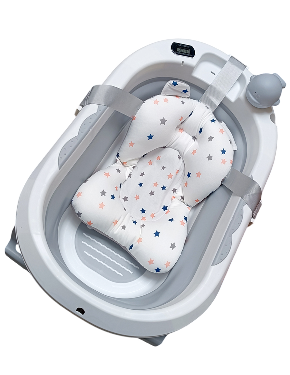 Bañera Tina De Baño Para Bebe Plegable Portátil con Cojín