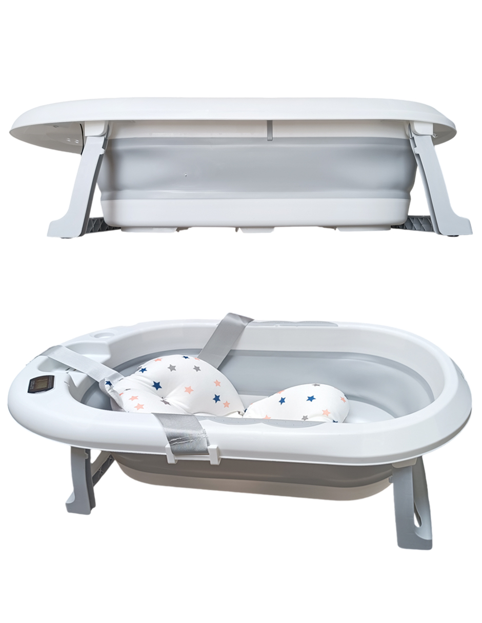 Bañera Tina De Baño Para Bebe Plegable Portátil con Cojín