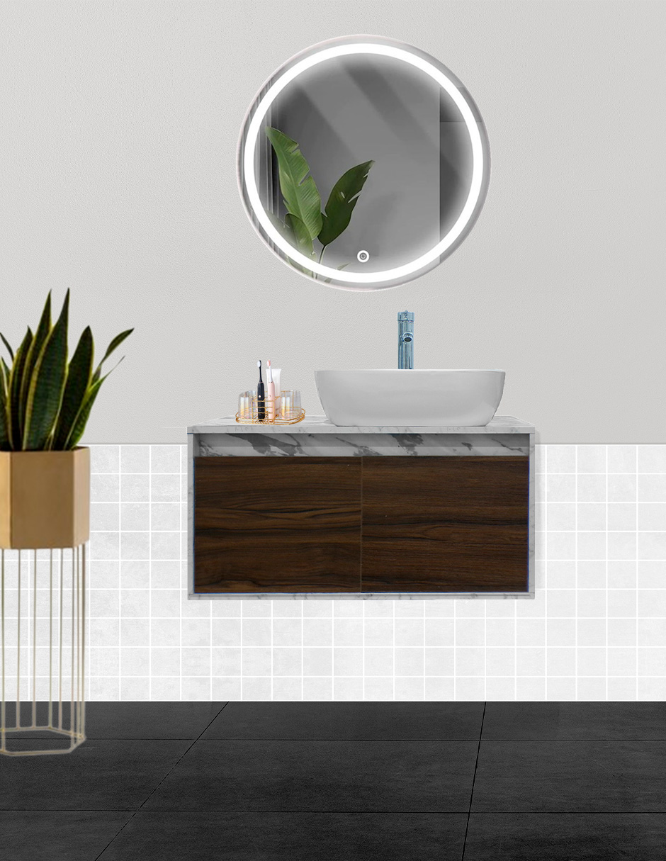 Gabinete Para Baño SIMONE Con Lavamanos Minimalista