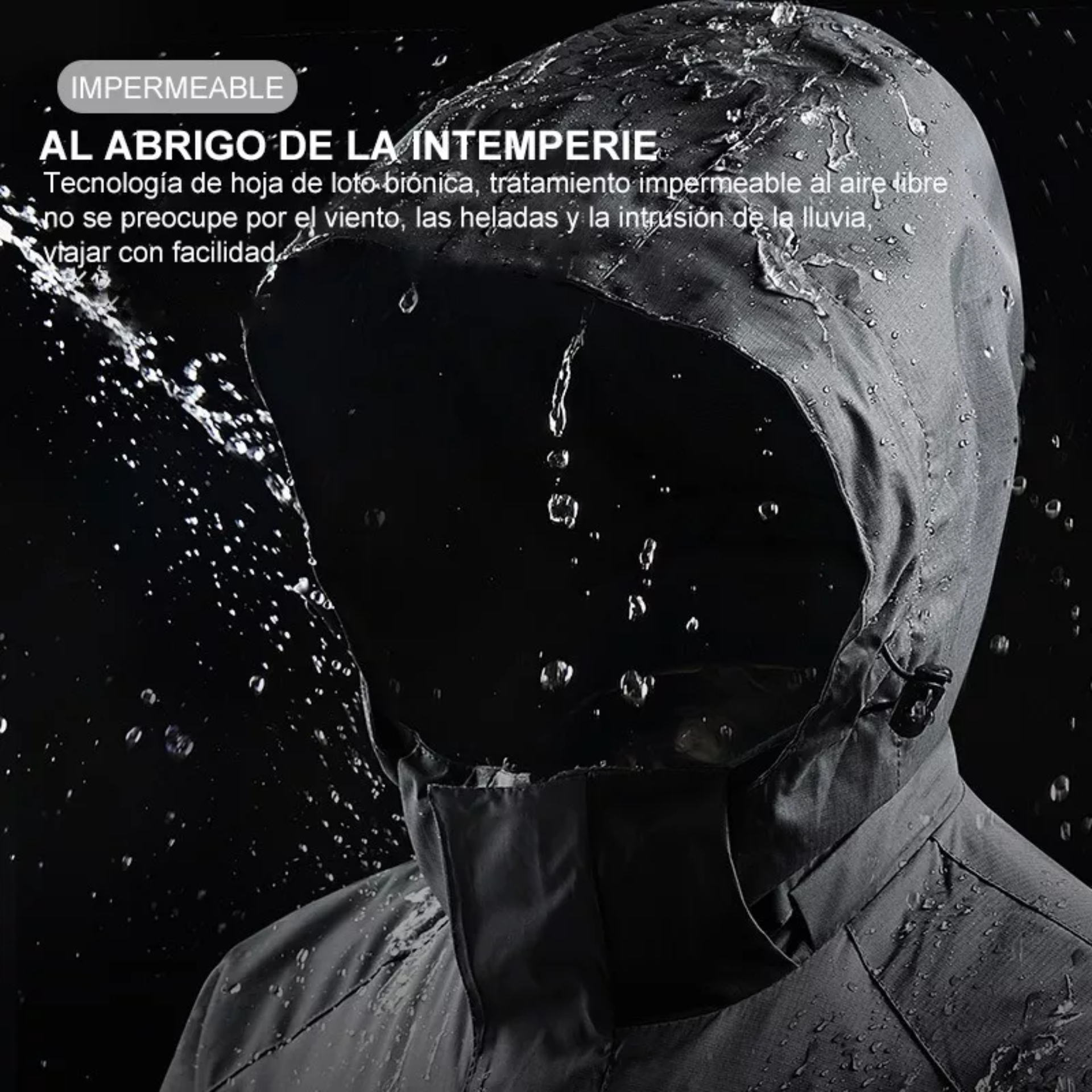 Chamarra Hombre Cremallera Impermeable Informal Abrigos
