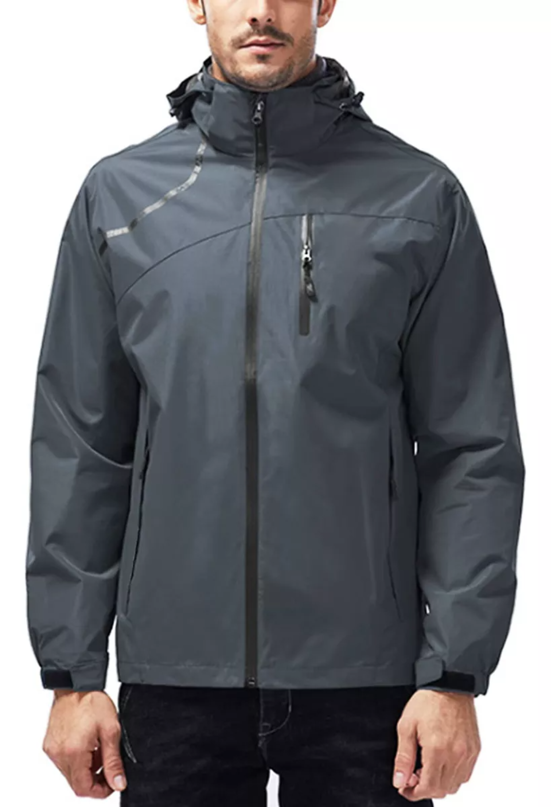 Chamarra Hombre Cremallera Impermeable Informal Abrigos