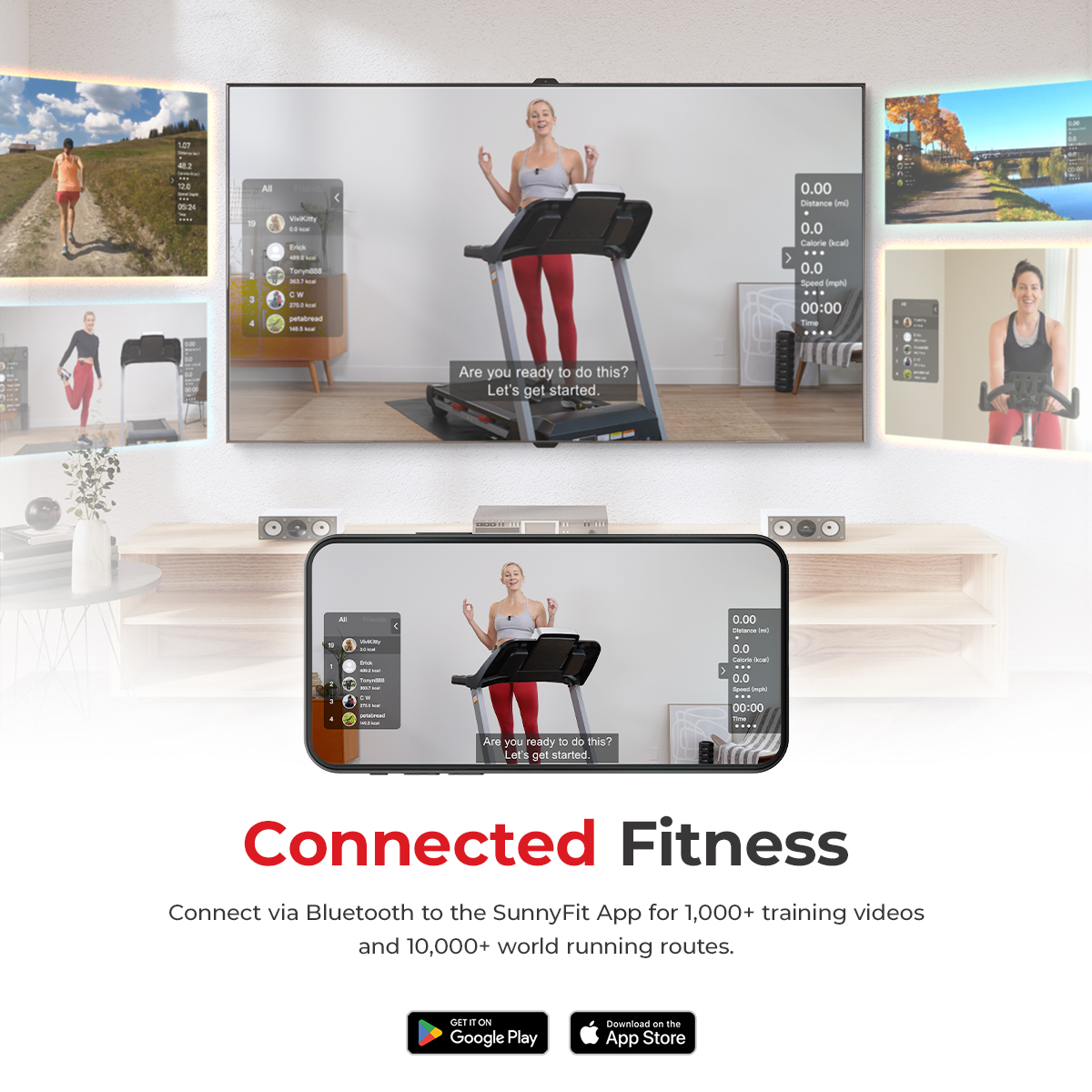 Caminadora Sunny Health & Fitness Doble Plataforma