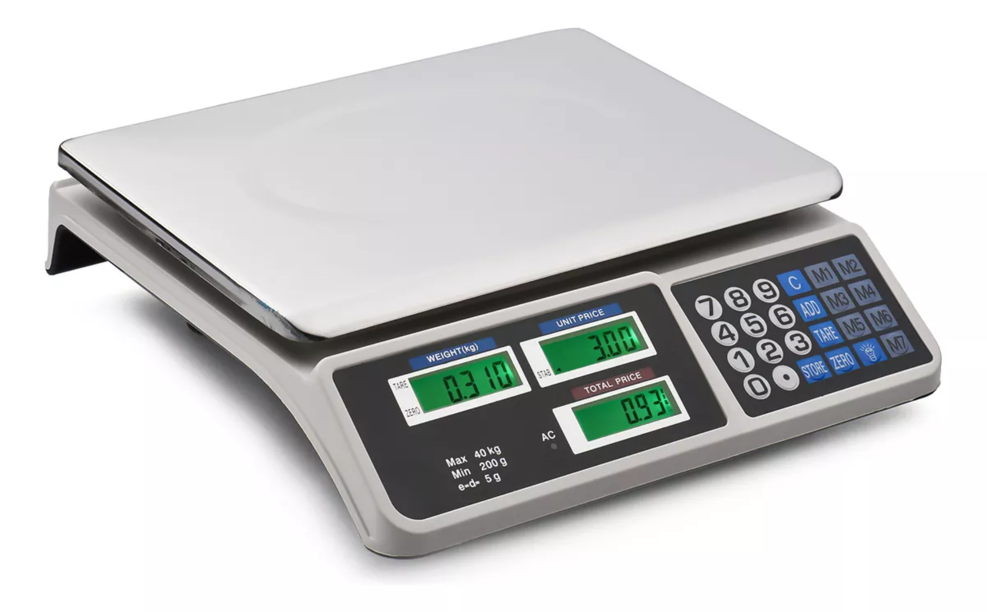 Báscula Digital Comercial De Escritorio 200g-40kg