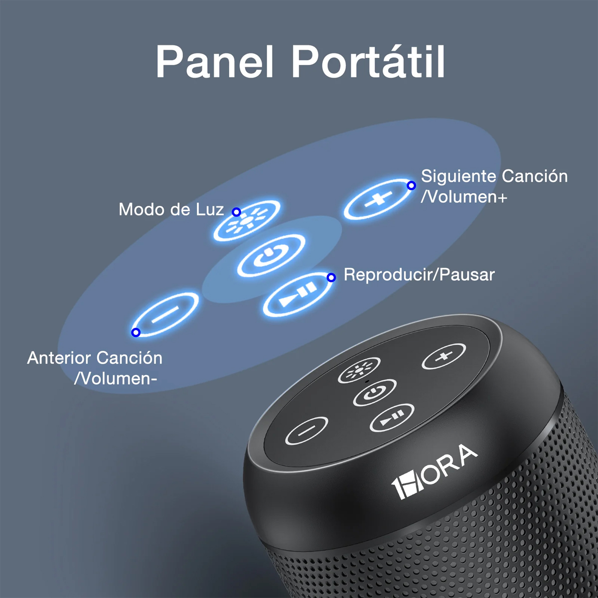 Bocina Bluetooth Speaker Altavoz Inalámbrico Portátil Con Led Rgb