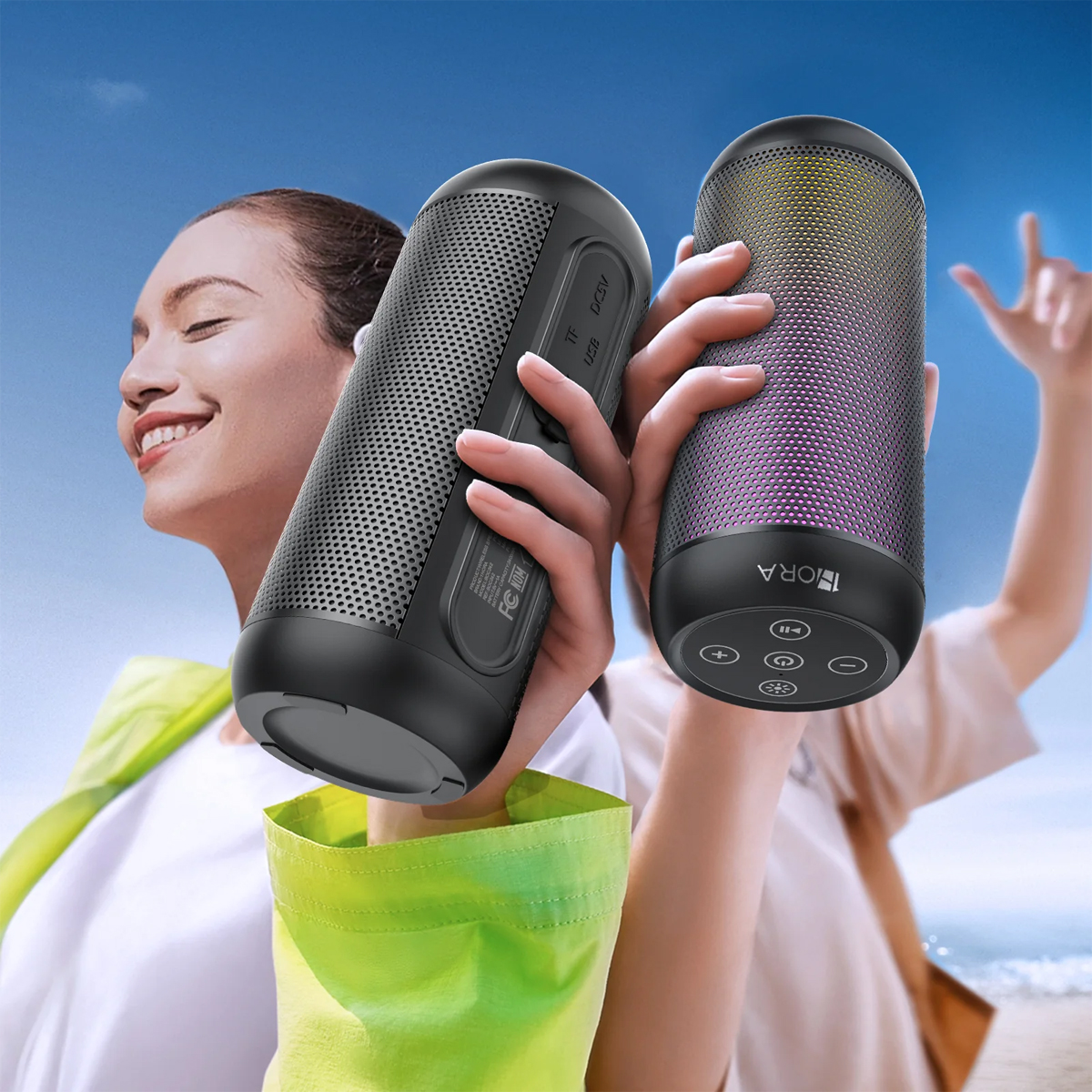 Bocina Bluetooth Speaker Altavoz Inalámbrico Portátil Con Led Rgb