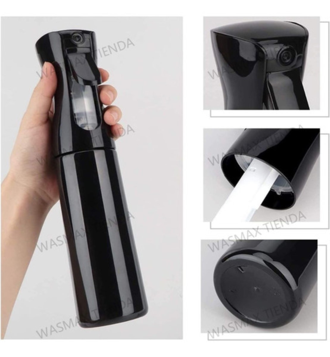 Botella Spray Atomizador De Alta Presión Peluquería,300 Ml 3 pzs negro